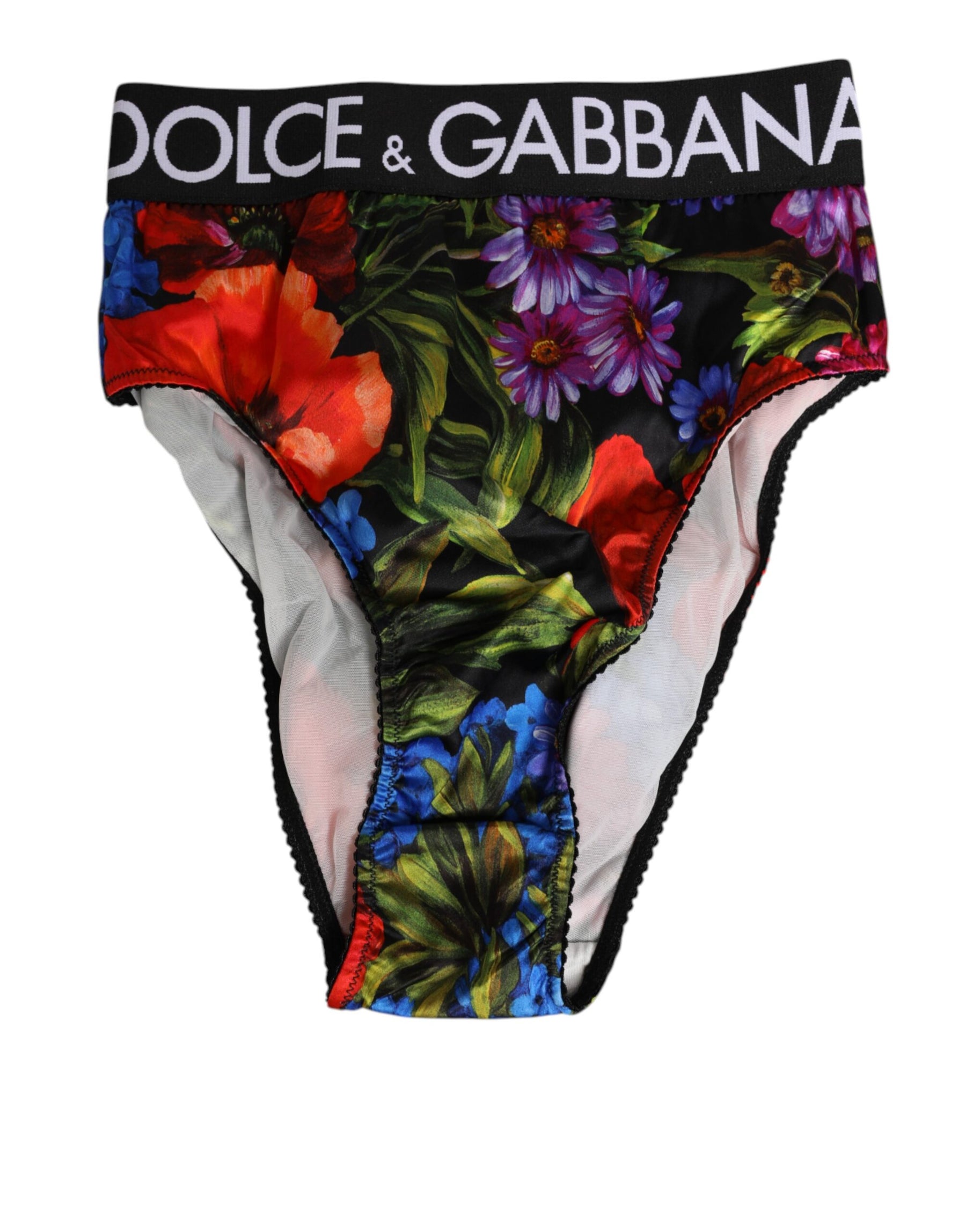 Dolce & Gabbana Multicolor Floral Print High Waist Panty Underwear | Regal Royce