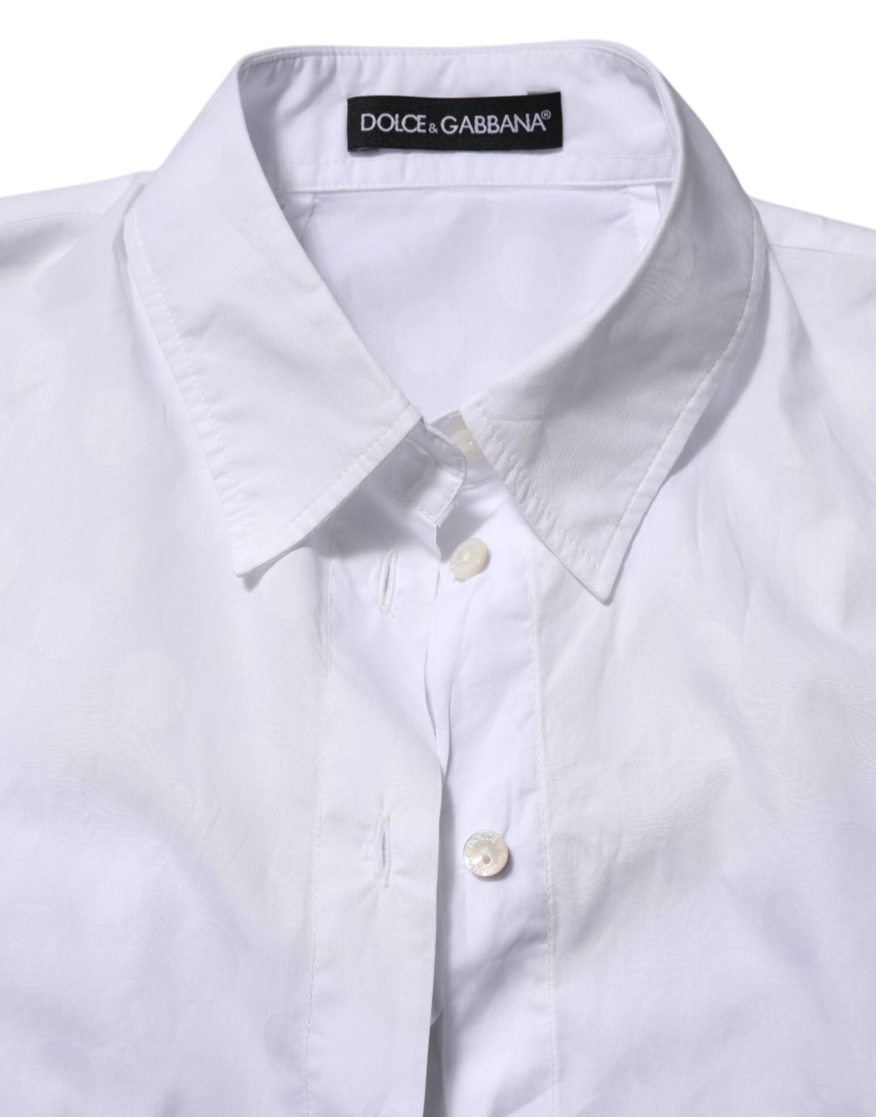 Dolce & Gabbana White Collared Short Sleeve Polo Shirt Top | Regal Royce