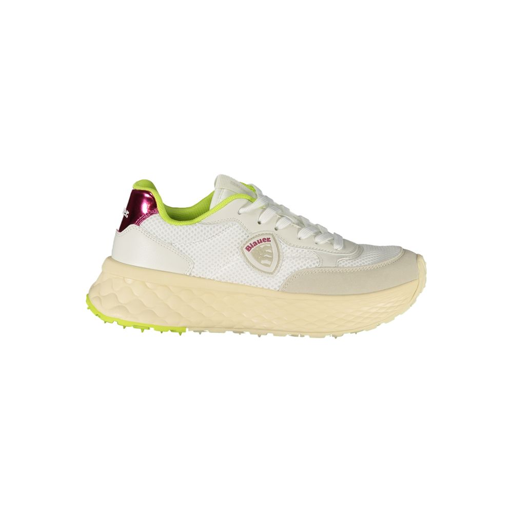 Blauer White Polyurethane Women Sneaker | Regal Royce