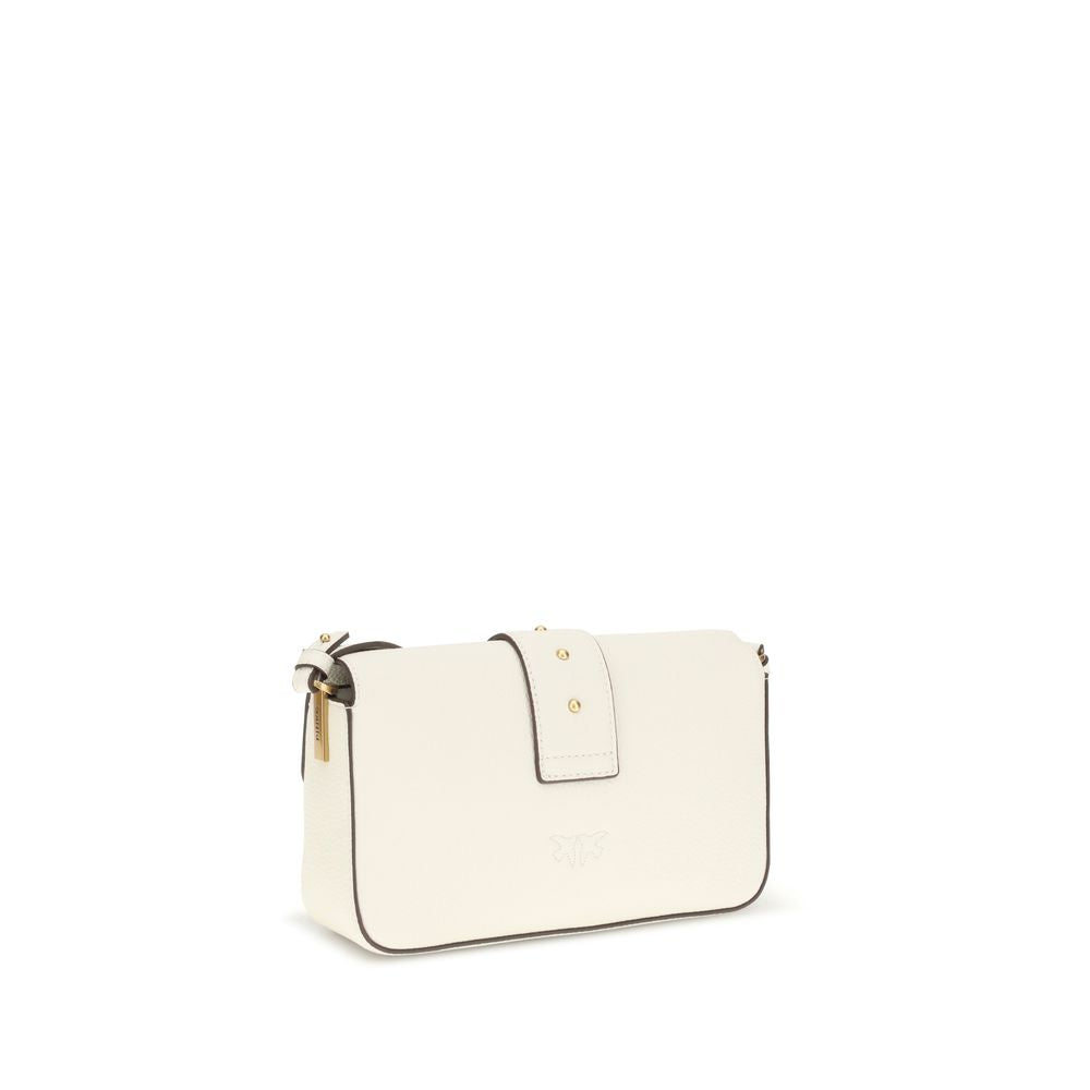 PINKO White Calf Leather Bos Taurus Shoulder Bag | Regal Royce
