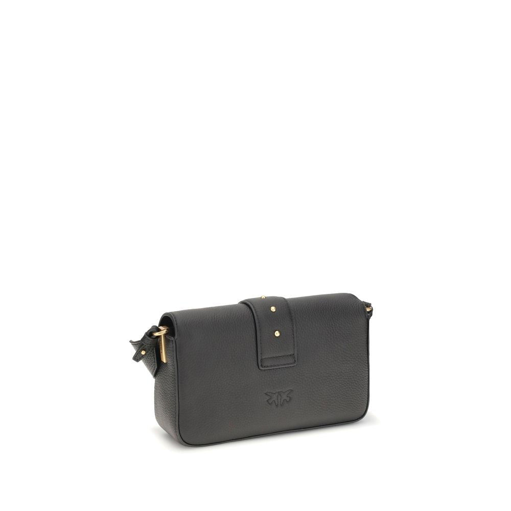 PINKO Black Calf Leather Bos Taurus Shoulder Bag | Regal Royce
