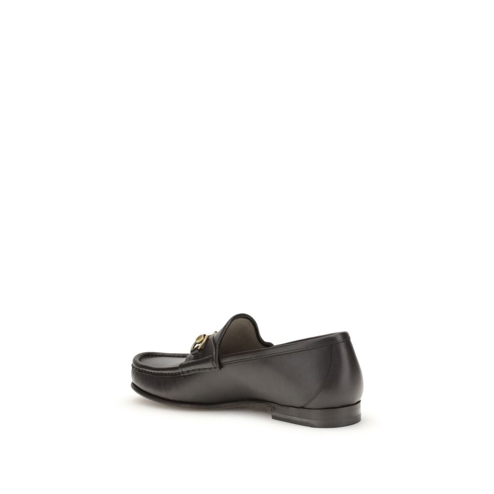 Gucci Brown Calf Leather Bos Taurus Slip-On Loafers