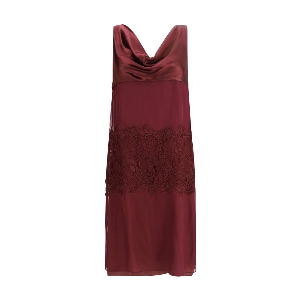 Ferragamo Bordeaux Silk Cocktail Dress | Regal Royce