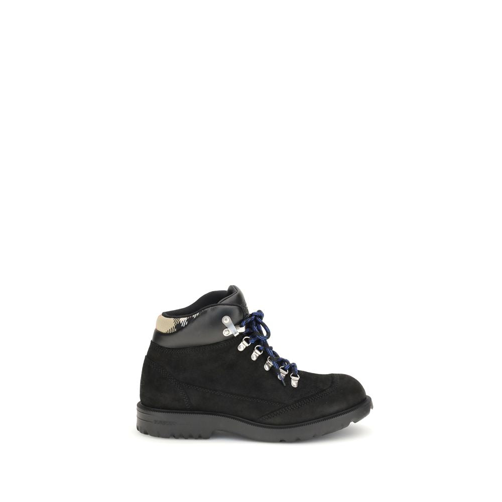 Burberry Black Calf Leather Bos Taurus Lace-Up Boots | Regal Royce