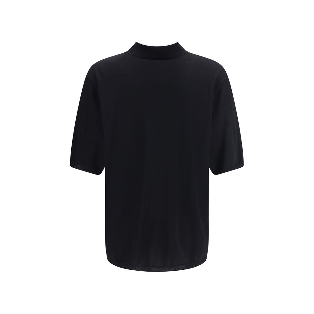 Saint Laurent Black Wool Polo Shirt | Regal Royce