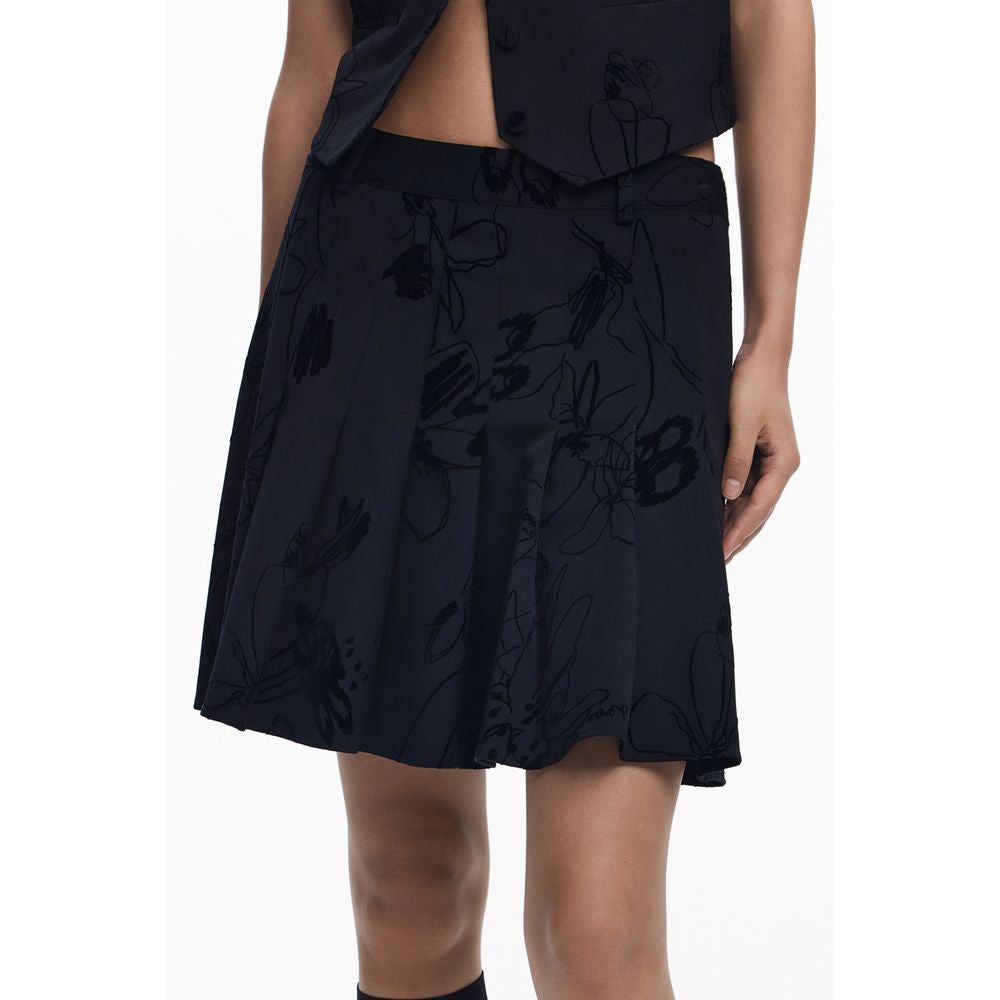Desigual Black Polyester Women Skirt | Regal Royce