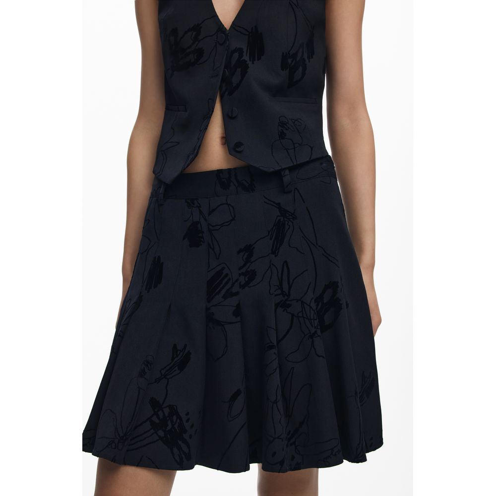 Desigual Black Polyester Women Skirt | Regal Royce