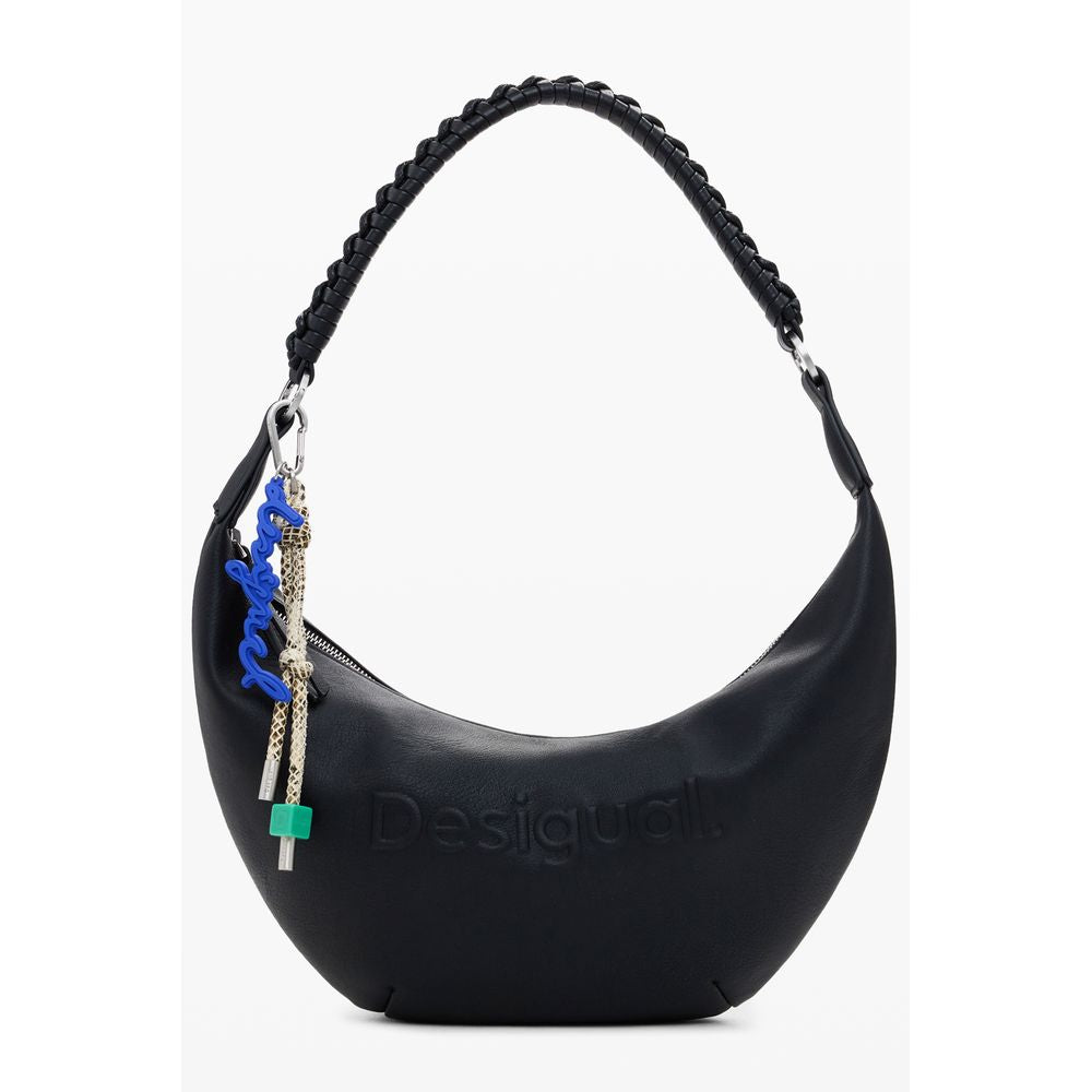Desigual Black Polyurethane Women Handbag | Regal Royce