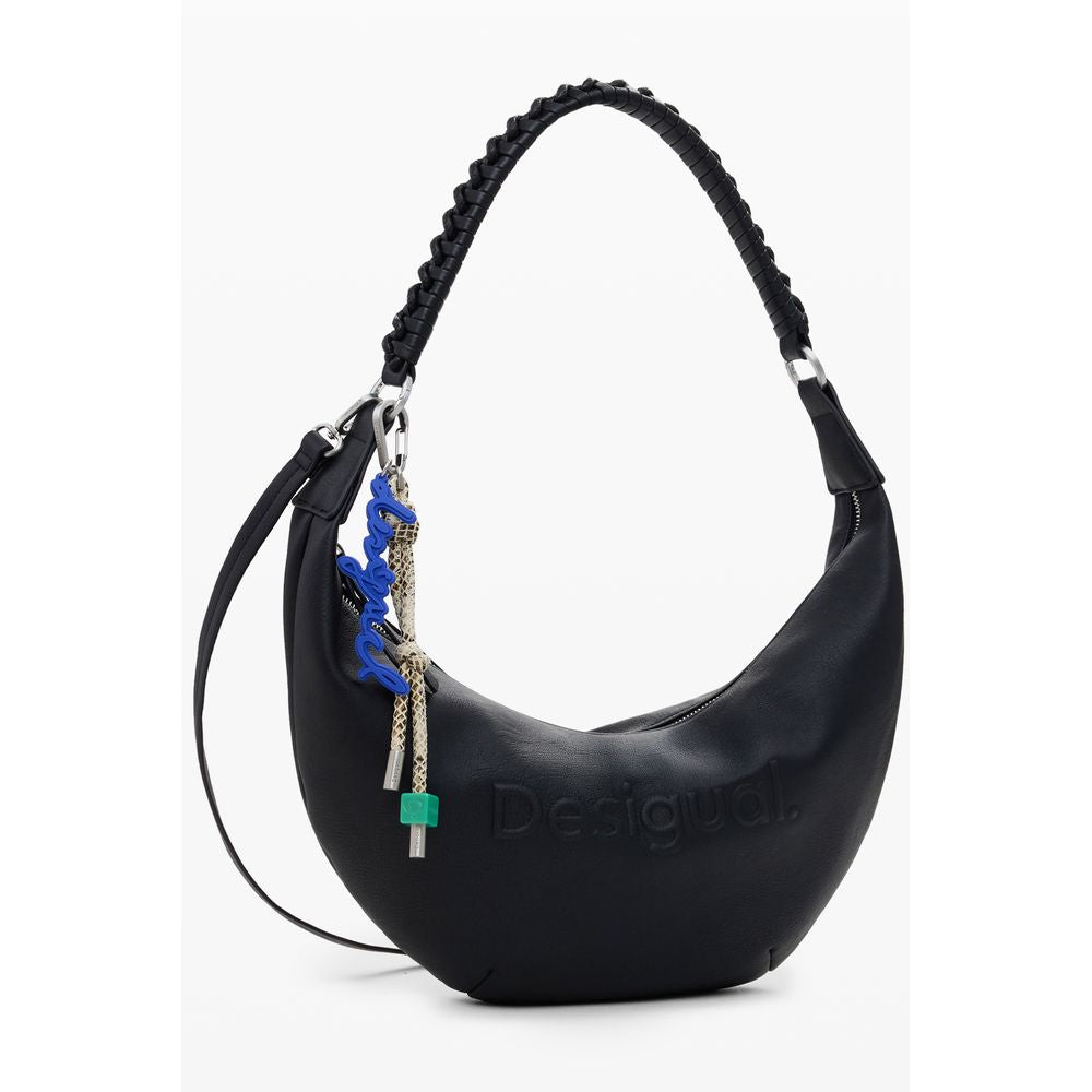 Desigual Black Polyurethane Women Handbag | Regal Royce