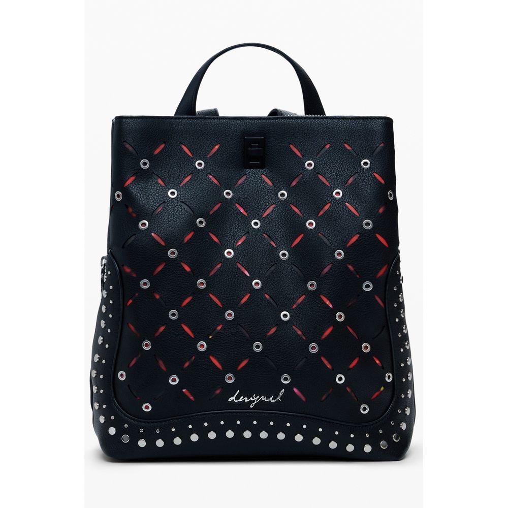 Desigual Nero Polyurethane Women Mini Backpack | Regal Royce