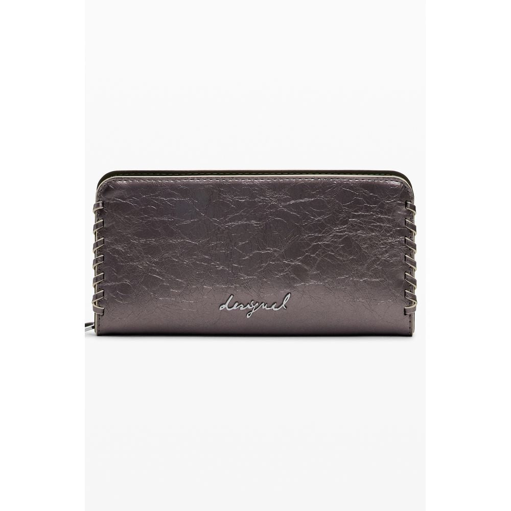 Desigual Bronze Polyurethane Women Wallet | Regal Royce
