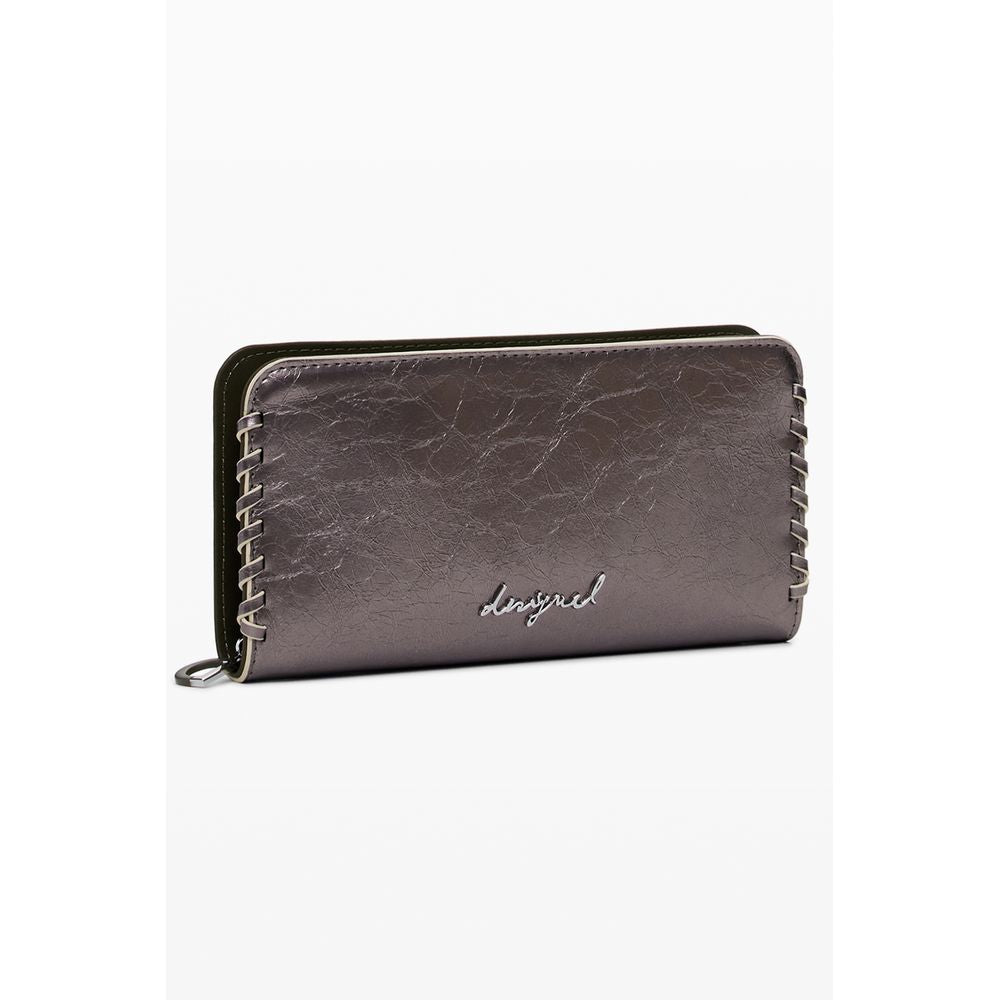 Desigual Bronze Polyurethane Women Wallet | Regal Royce