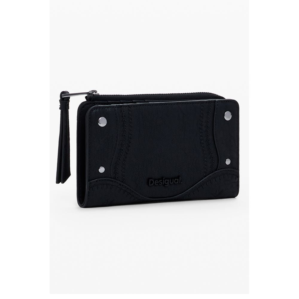 Desigual Nero Poliuretano Women Wallet | Regal Royce