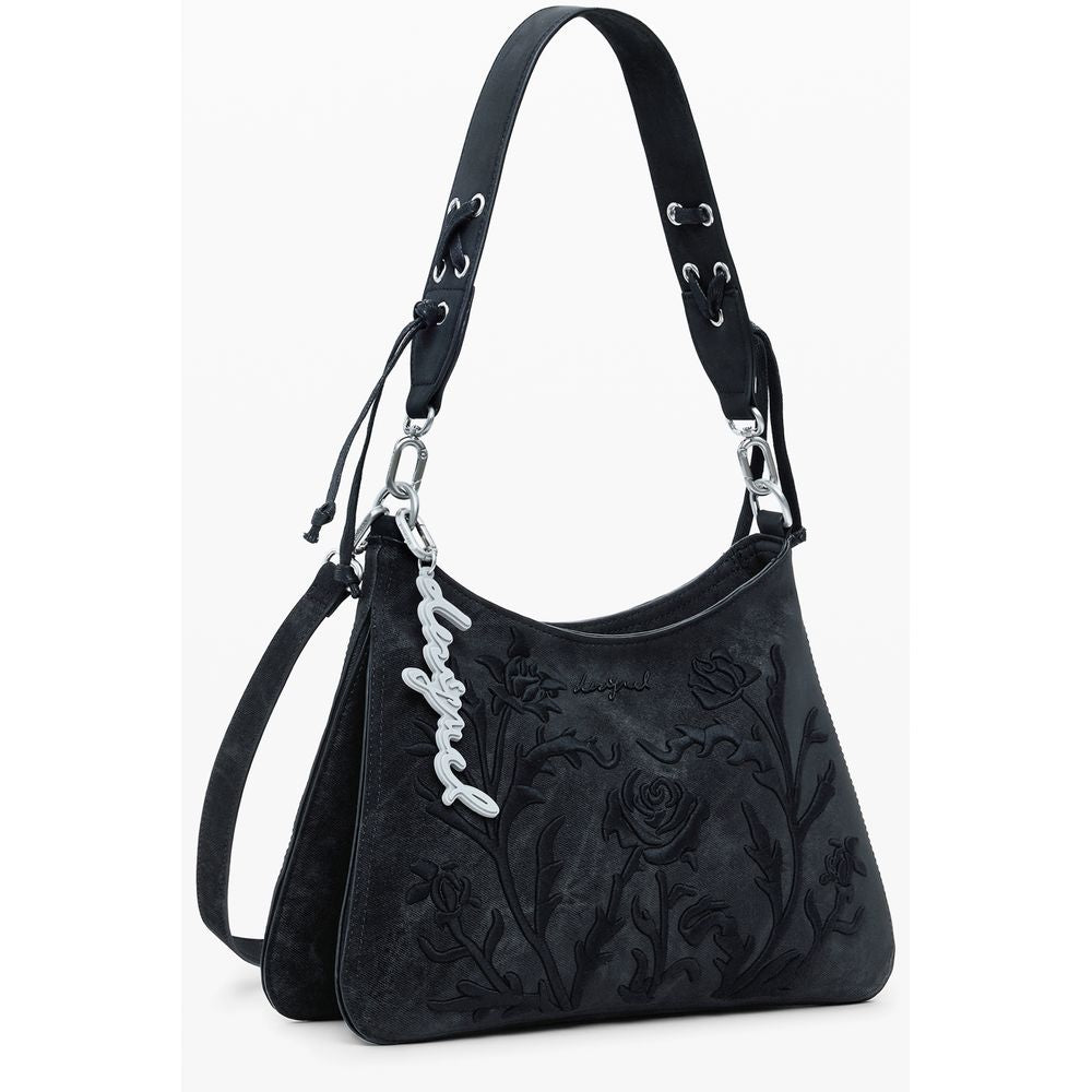 Desigual Black Polyurethane Women Handbag | Regal Royce