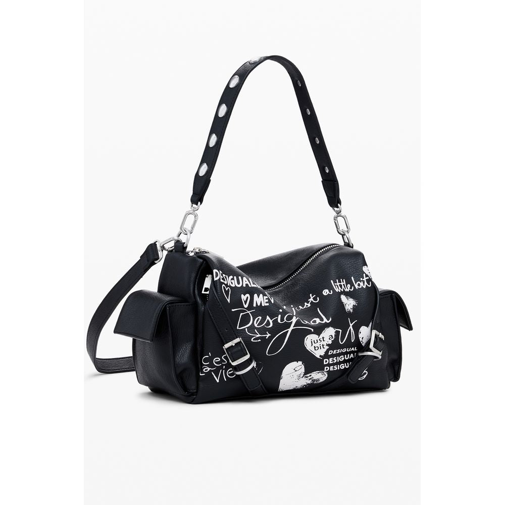 Desigual Black Polyurethane Women's Handbag | Regal Royce