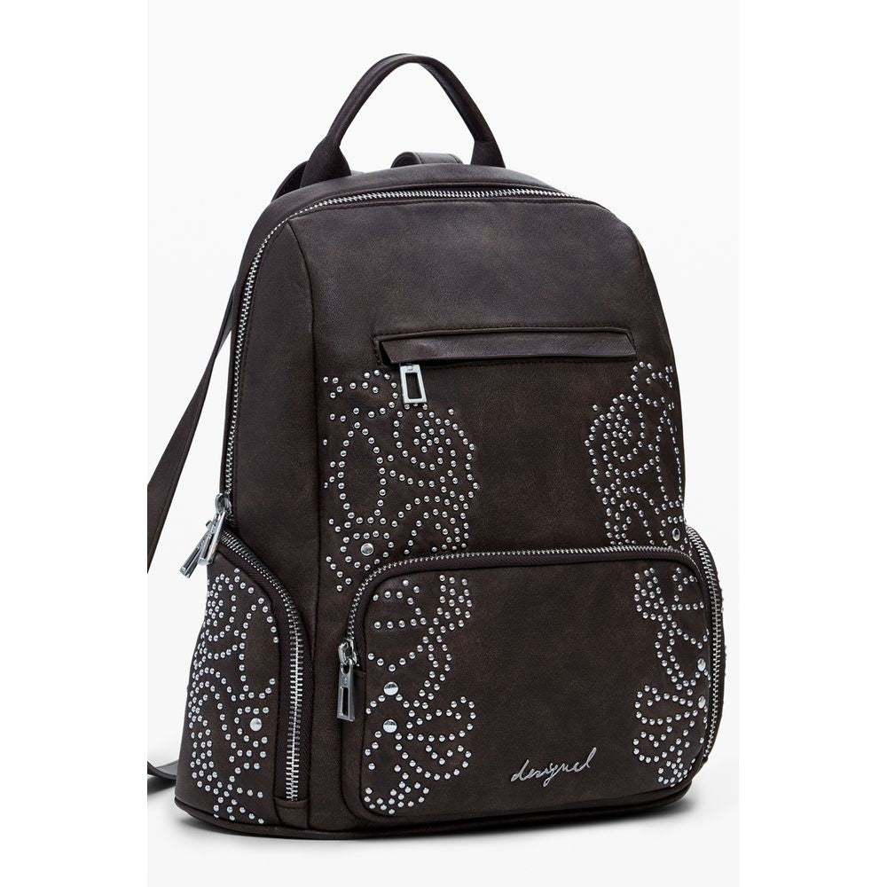 Desigual Brown Polyethylene Women Backpack | Regal Royce