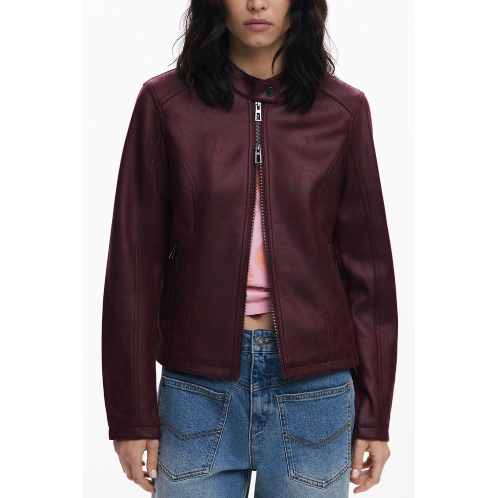 Desigual Red Polyester Women Jacket | Regal Royce