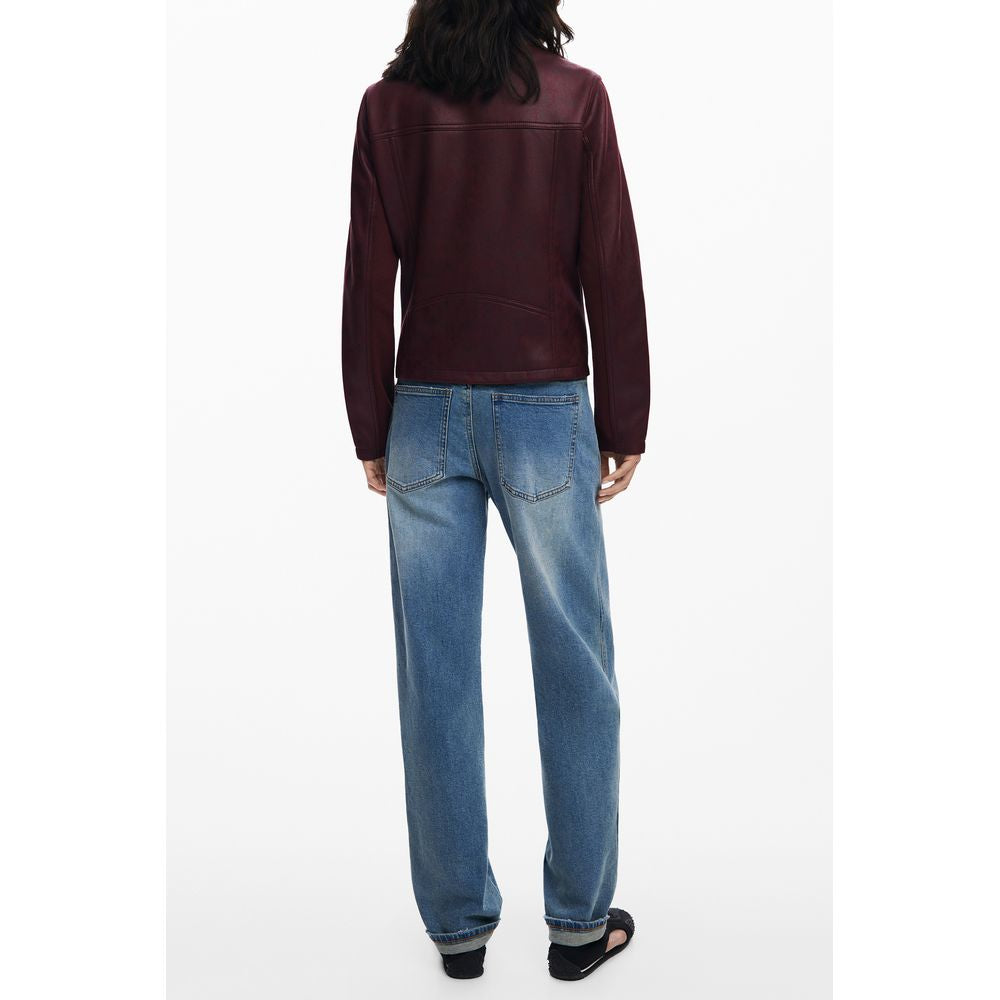 Desigual Red Polyester Women Jacket | Regal Royce