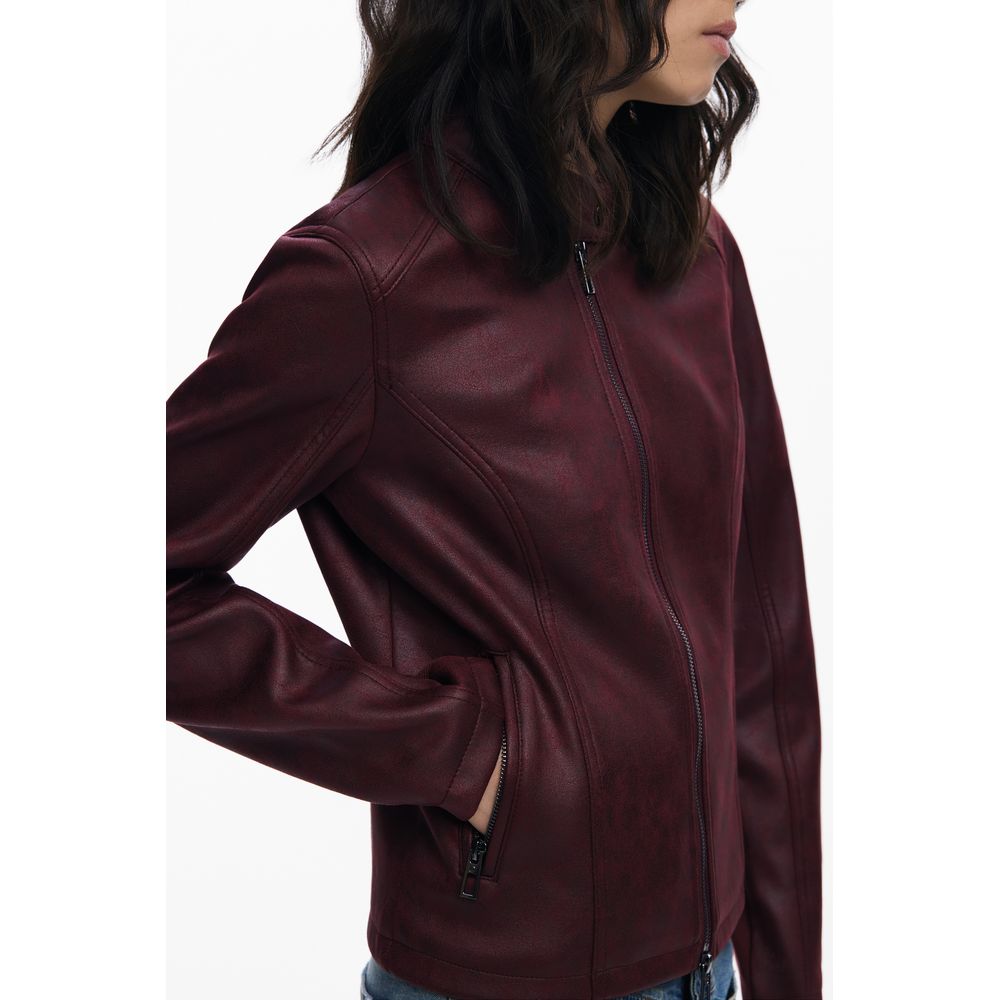 Desigual Red Polyester Women Jacket | Regal Royce
