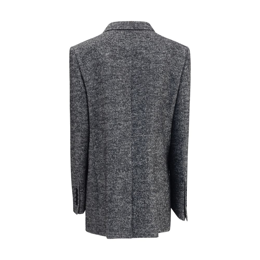 Dolce & Gabbana Gray Fleece Wool Blazer | Regal Royce