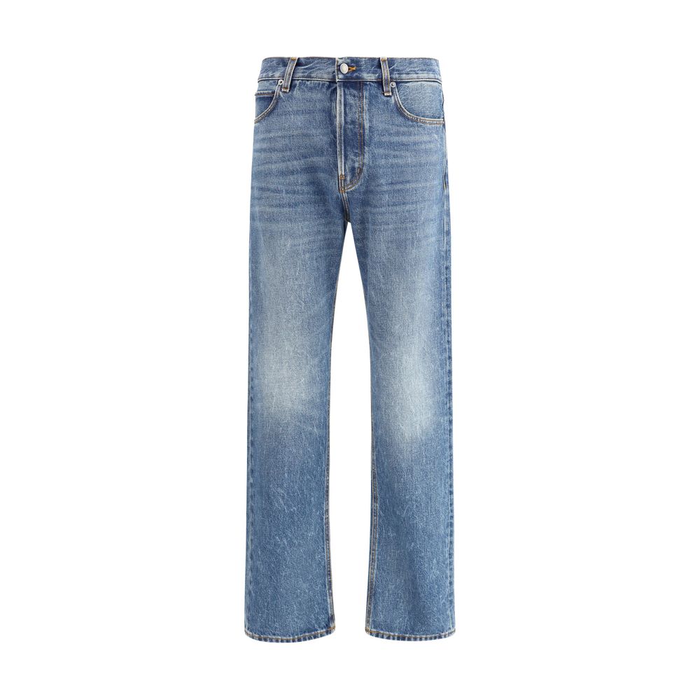 Haikure Blue Cotton Straight-Leg Jeans | Regal Royce