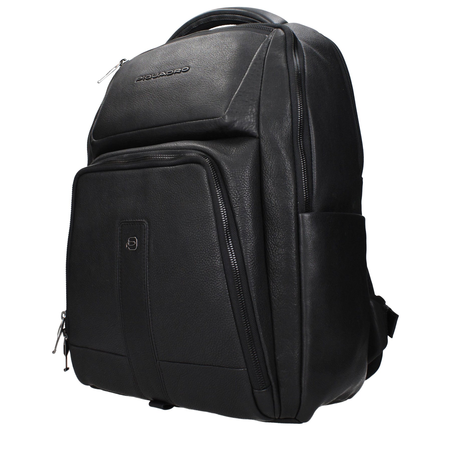Piquadro Black Leather Backpack | Regal Royce