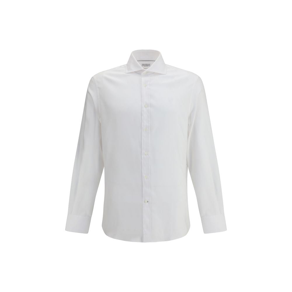 Brunello Cucinelli White Cotton Dress Shirt | Regal Royce