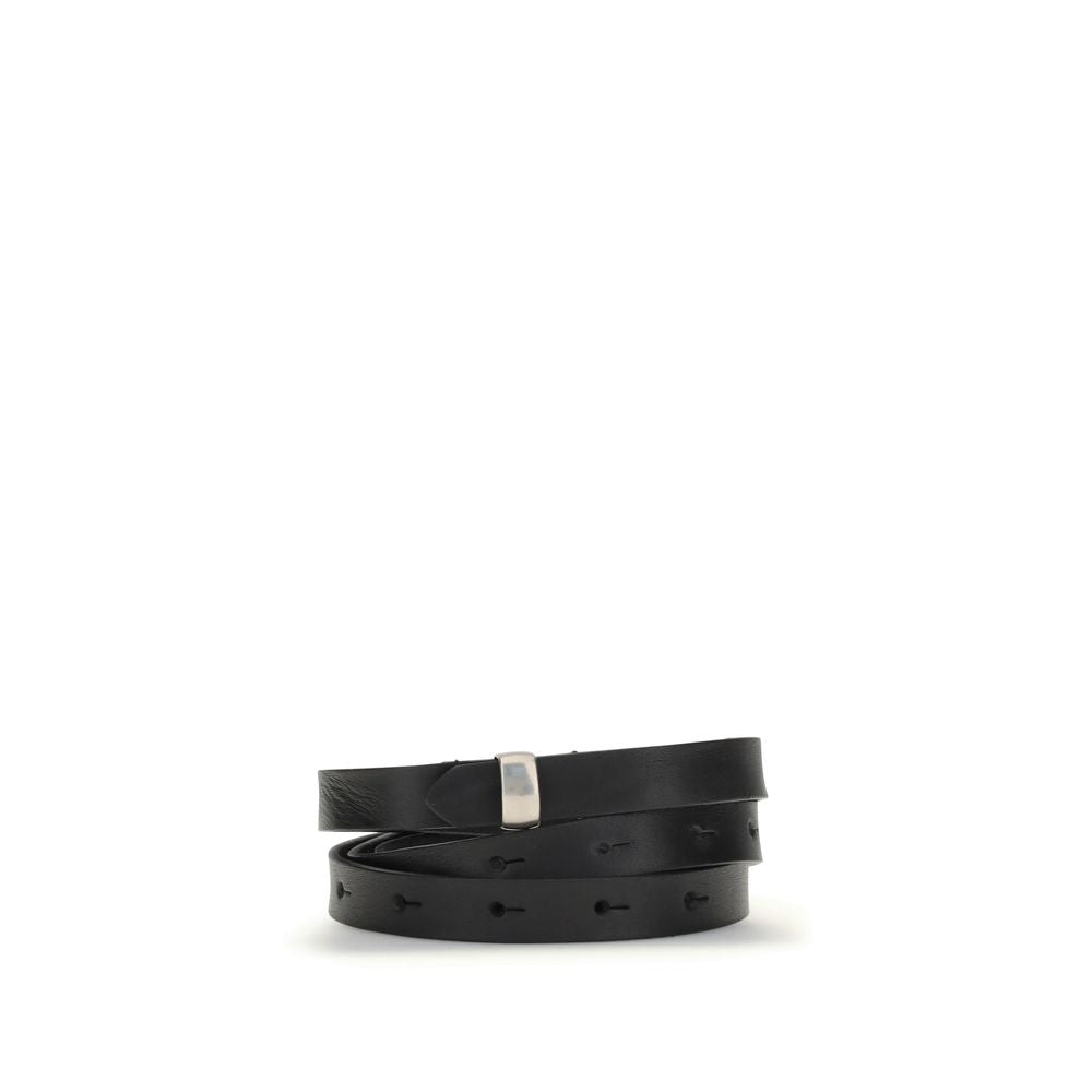 Undercover Black Leather Thin Belt | Regal Royce