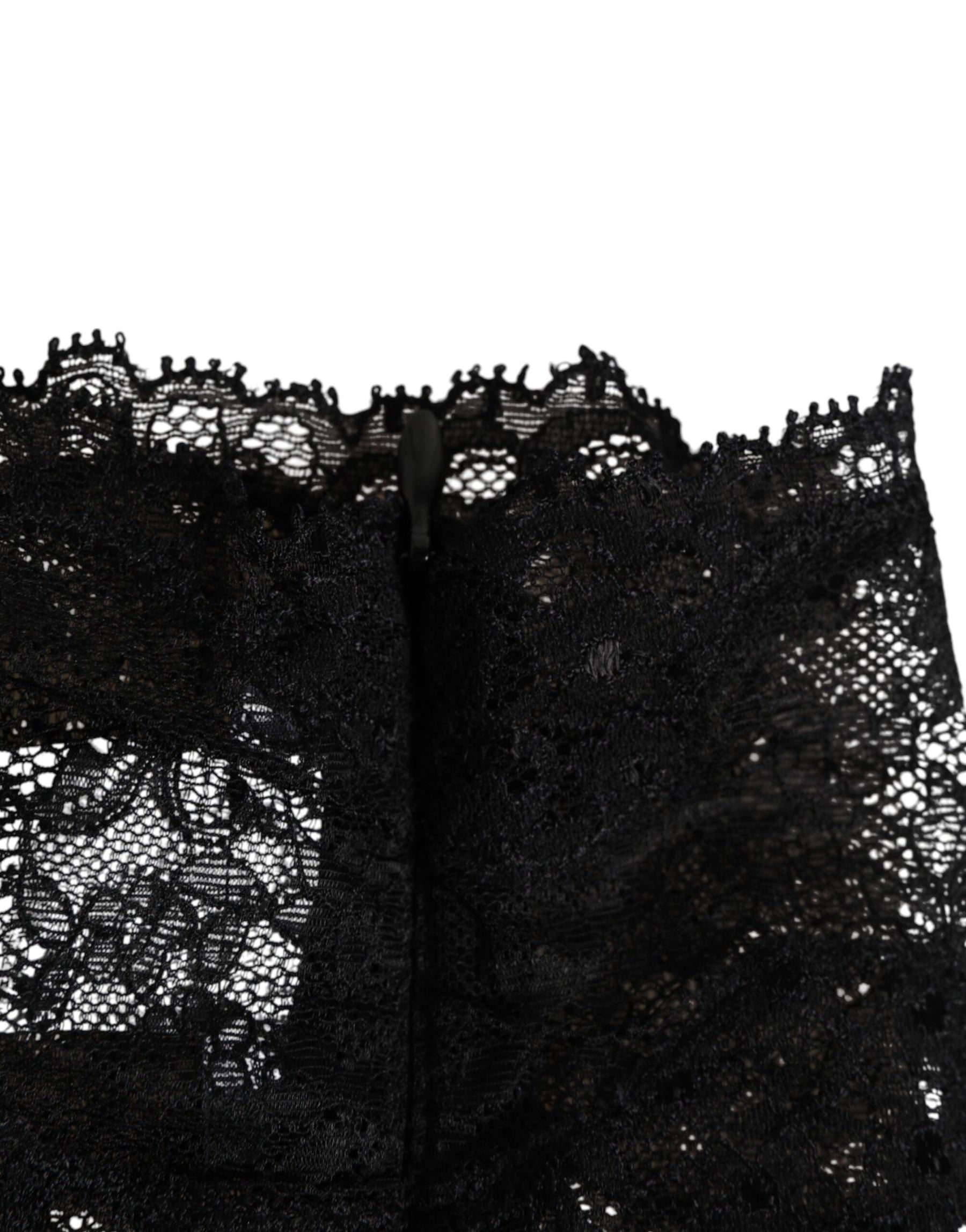 Dolce & Gabbana Black Lace Bandeau Bustier Top Sheer Stretch Underwear | Regal Royce