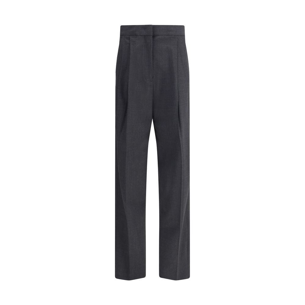 Fabiana Filippi Gray Fleece Wool Casual Pants