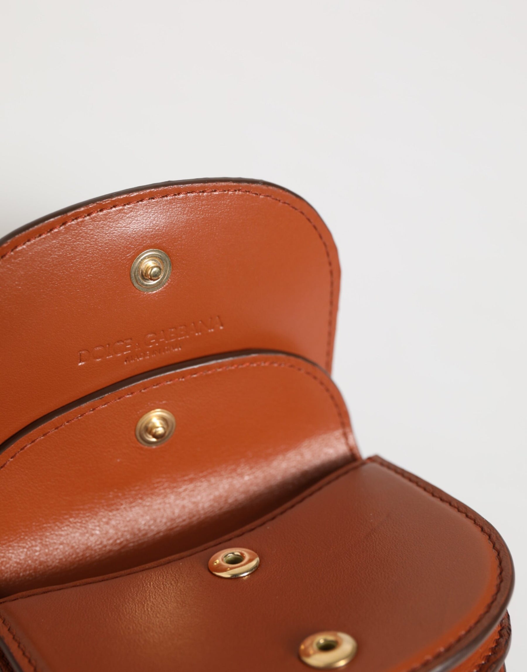 Dolce & Gabbana Brown Leopard Print Calf Leather Small Coin Purse Wallet | Regal Royce