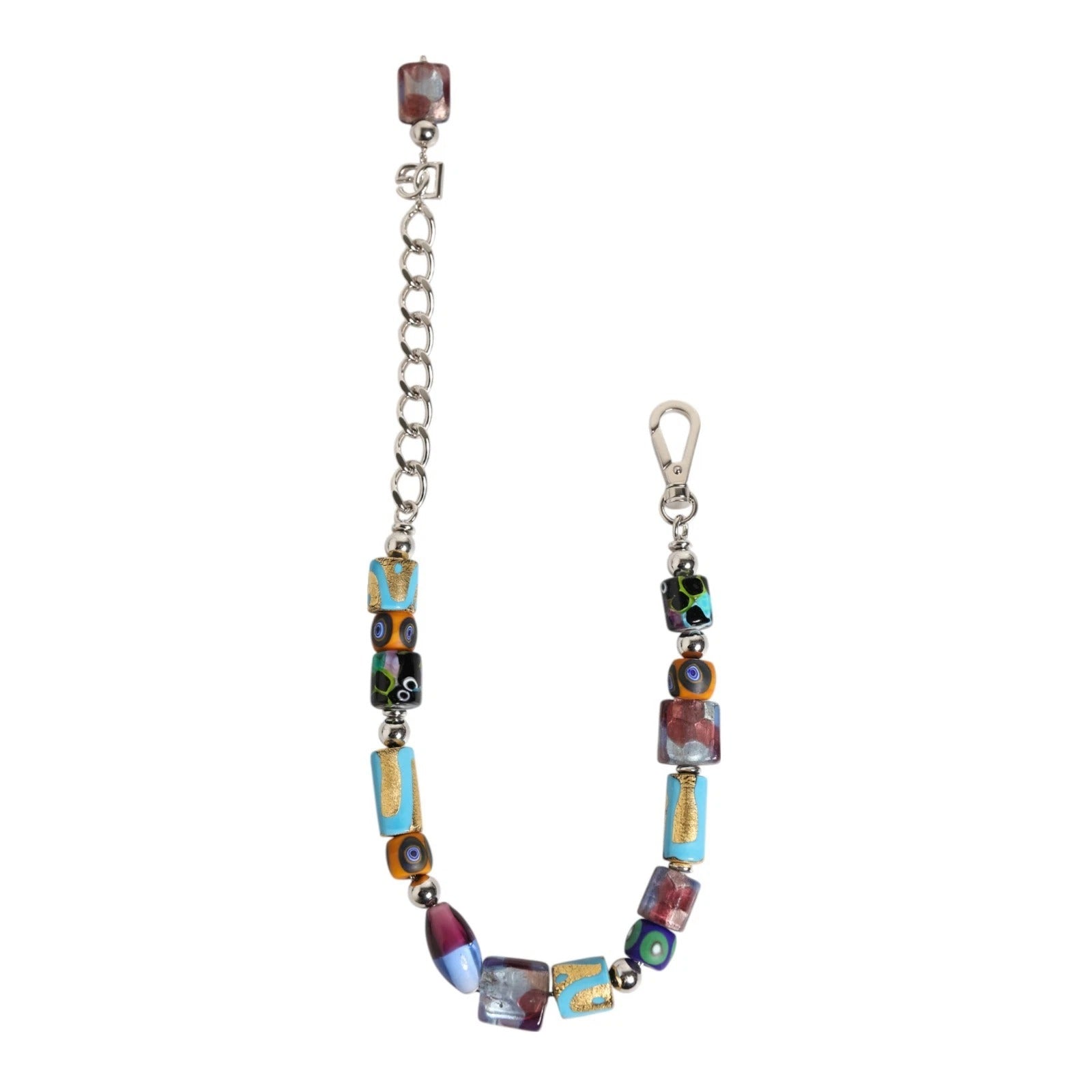 Dolce & Gabbana Multicolor Murano Glass Beads Brass Zamak Necklace | Regal Royce
