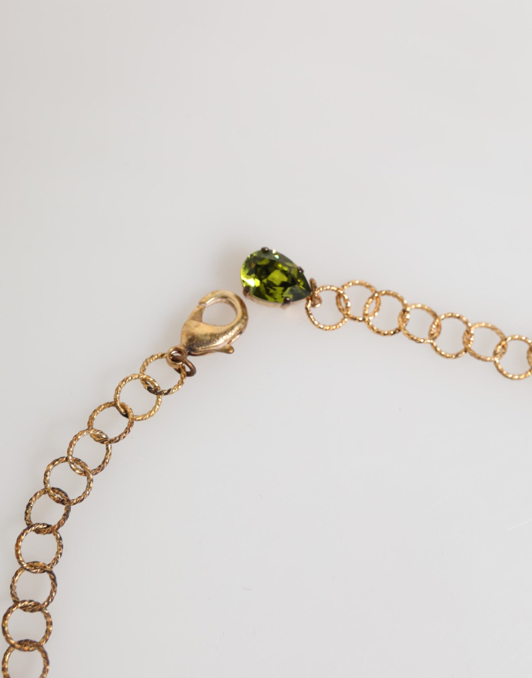 Dolce & Gabbana Red Rose Floral Crystal Embellished Statement Jewelry Necklace | Regal Royce