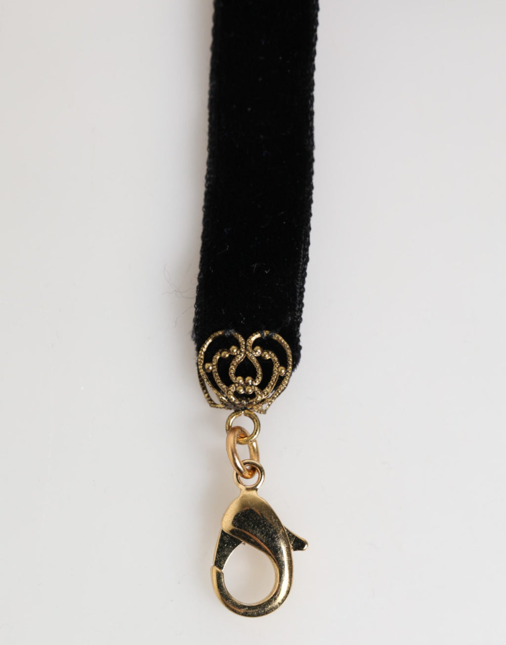 Dolce & Gabbana Blue Floral Appliqué Velvet Choker Crystal Beads Necklace