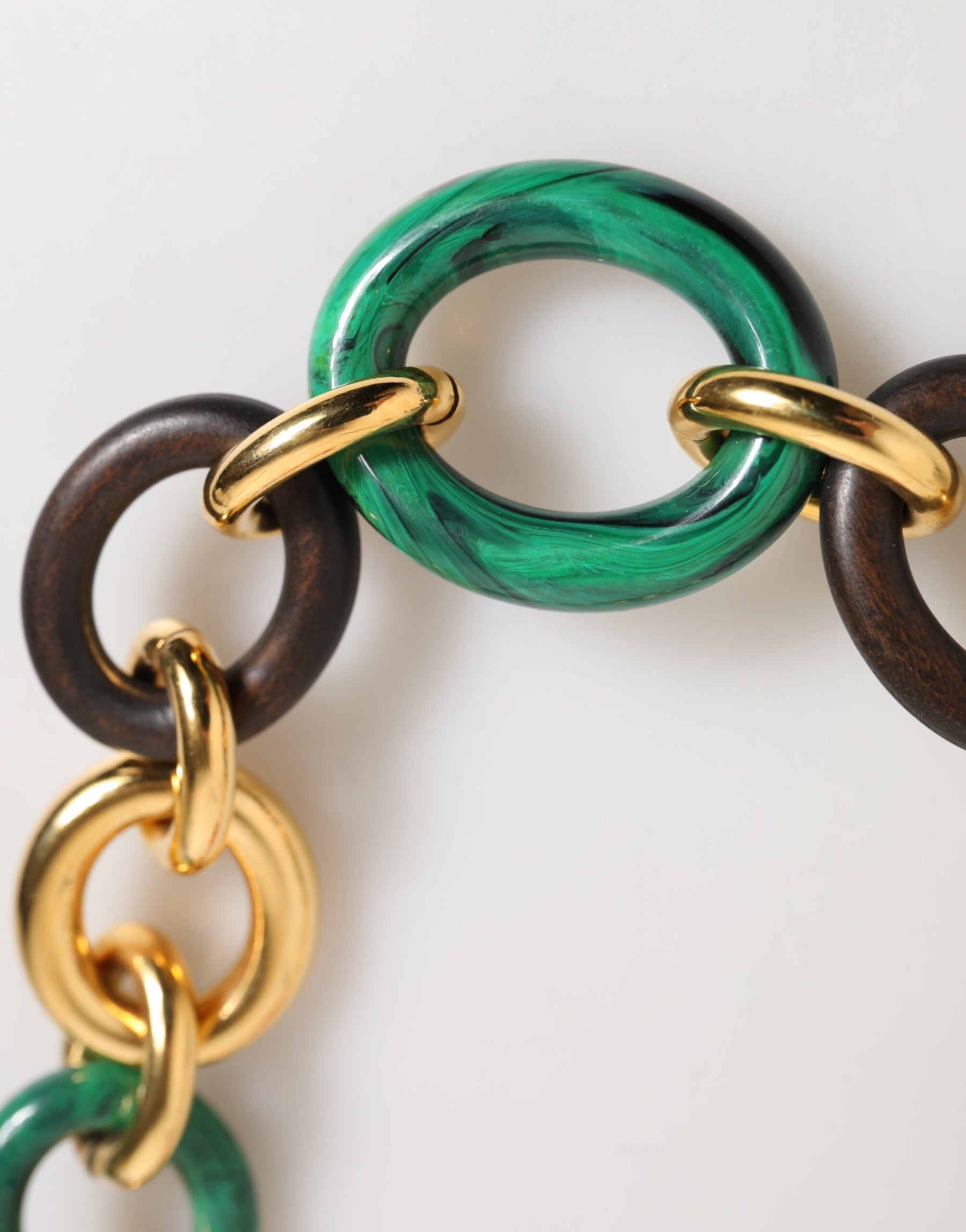 Dolce & Gabbana Multicolor Gold Brass Tiger Lily Floral Chai Necklace | Regal Royce