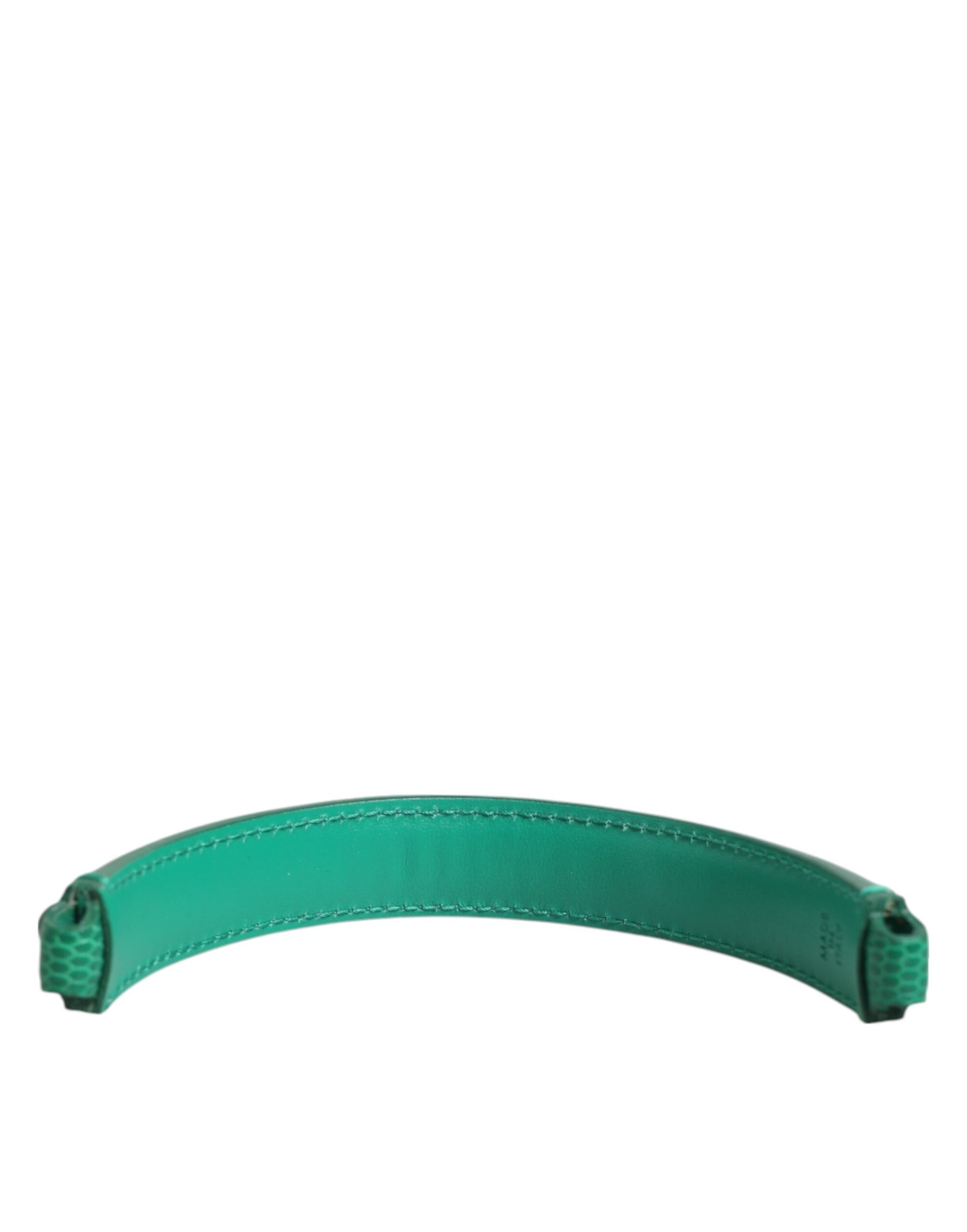 Dolce & Gabbana Green Embellished Leather Bag Handle Women Shoulder Strap | Regal Royce