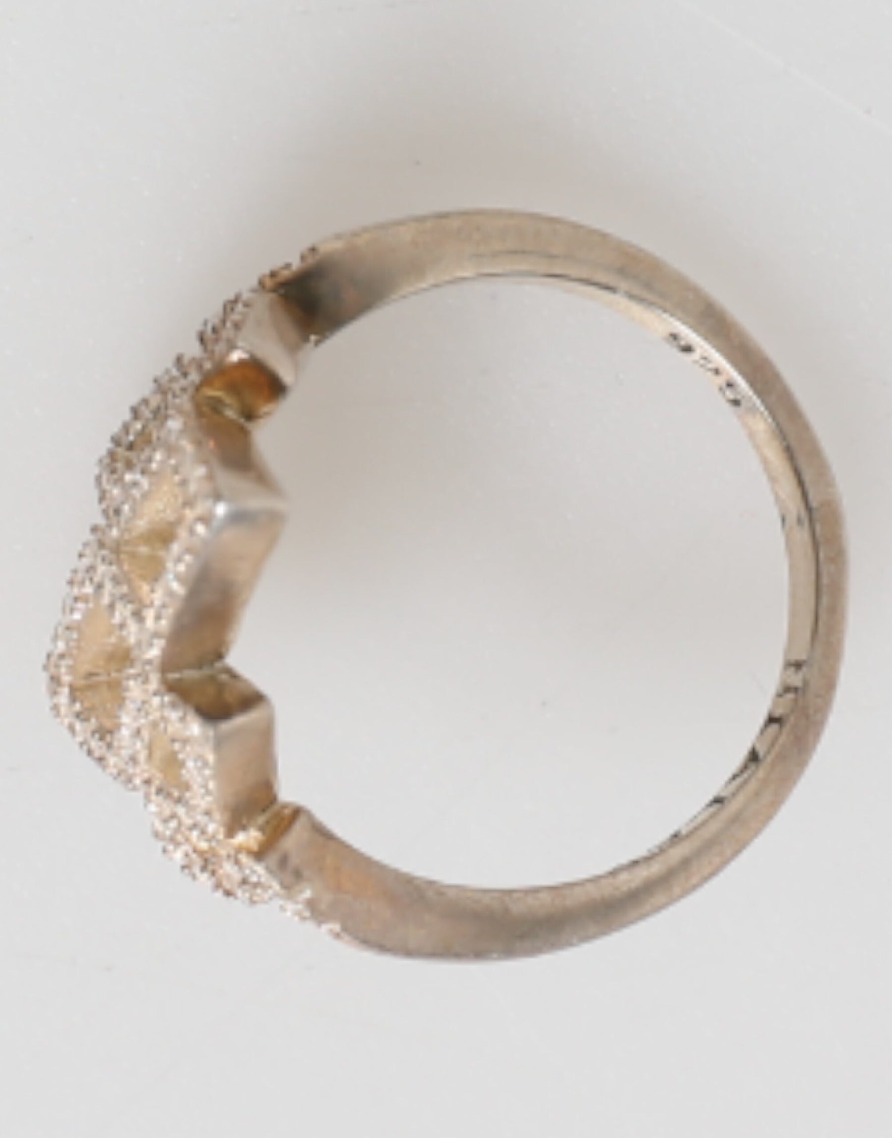 Nialaya Geometric Diamond Shape Pave CZ Crystal Jewelry Ring | Regal Royce