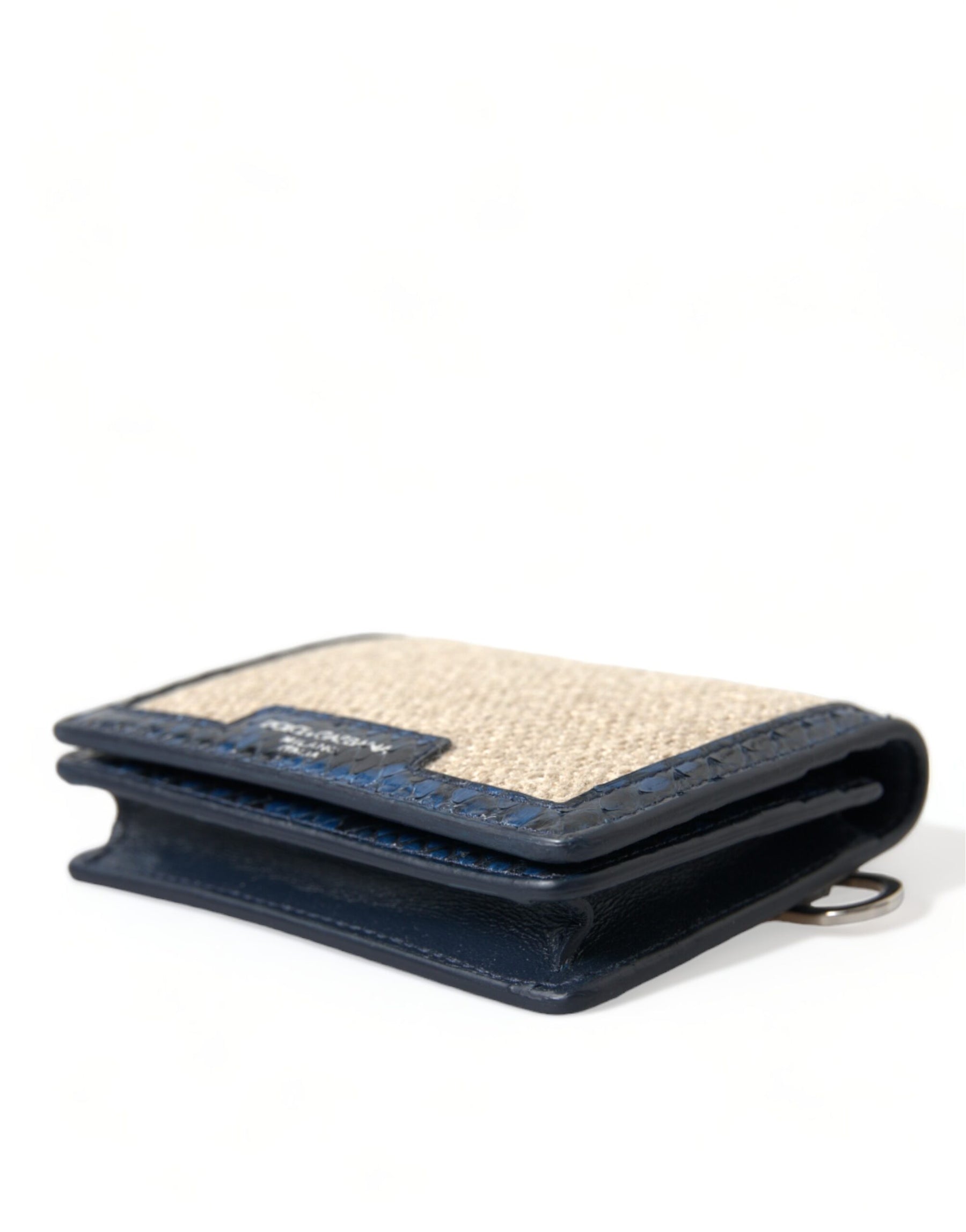 Dolce & Gabbana Beige Raffia Blue Leather Trim Mini Shoulder Purse Crossbody Bag | Regal Royce