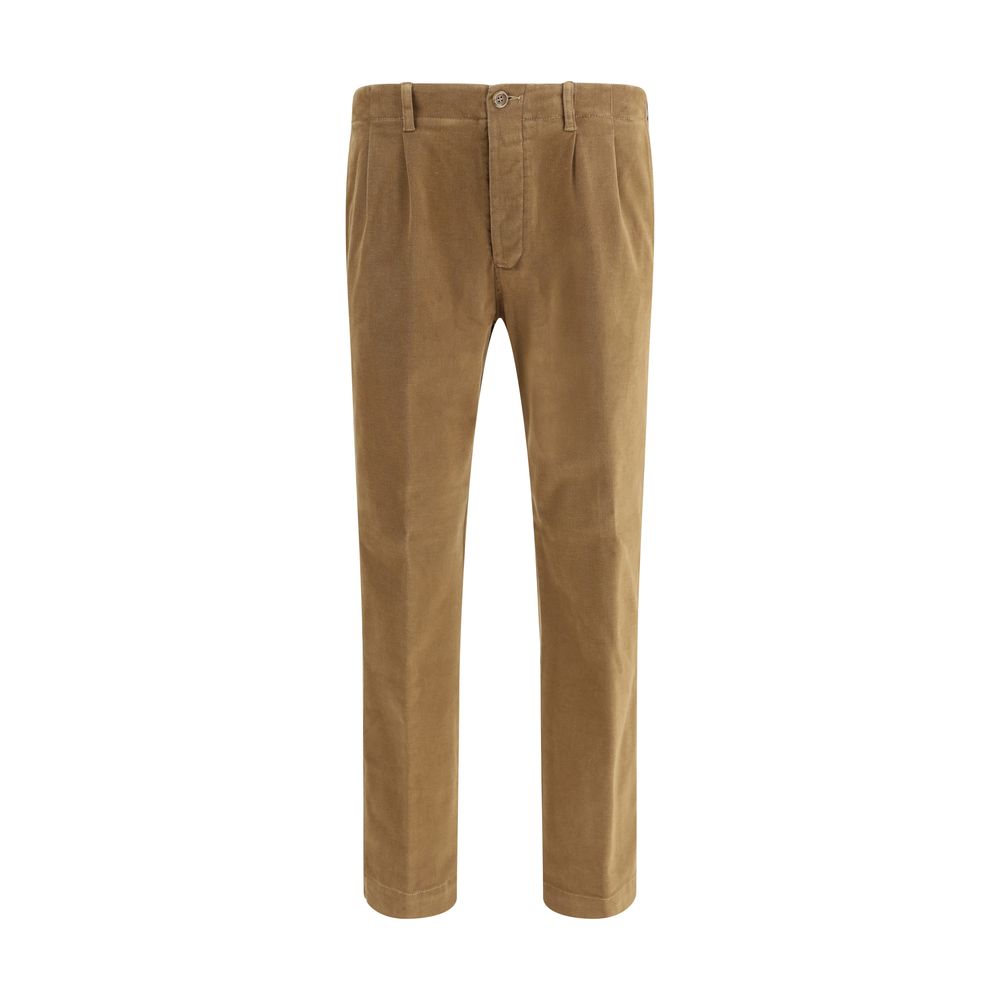 Germano Brown Cotton Pants | Regal Royce