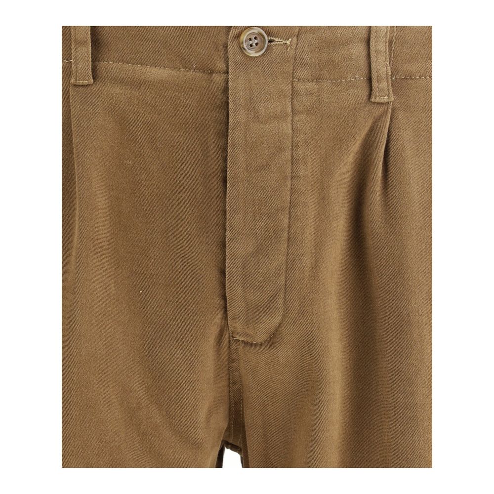 Germano Brown Cotton Pants | Regal Royce