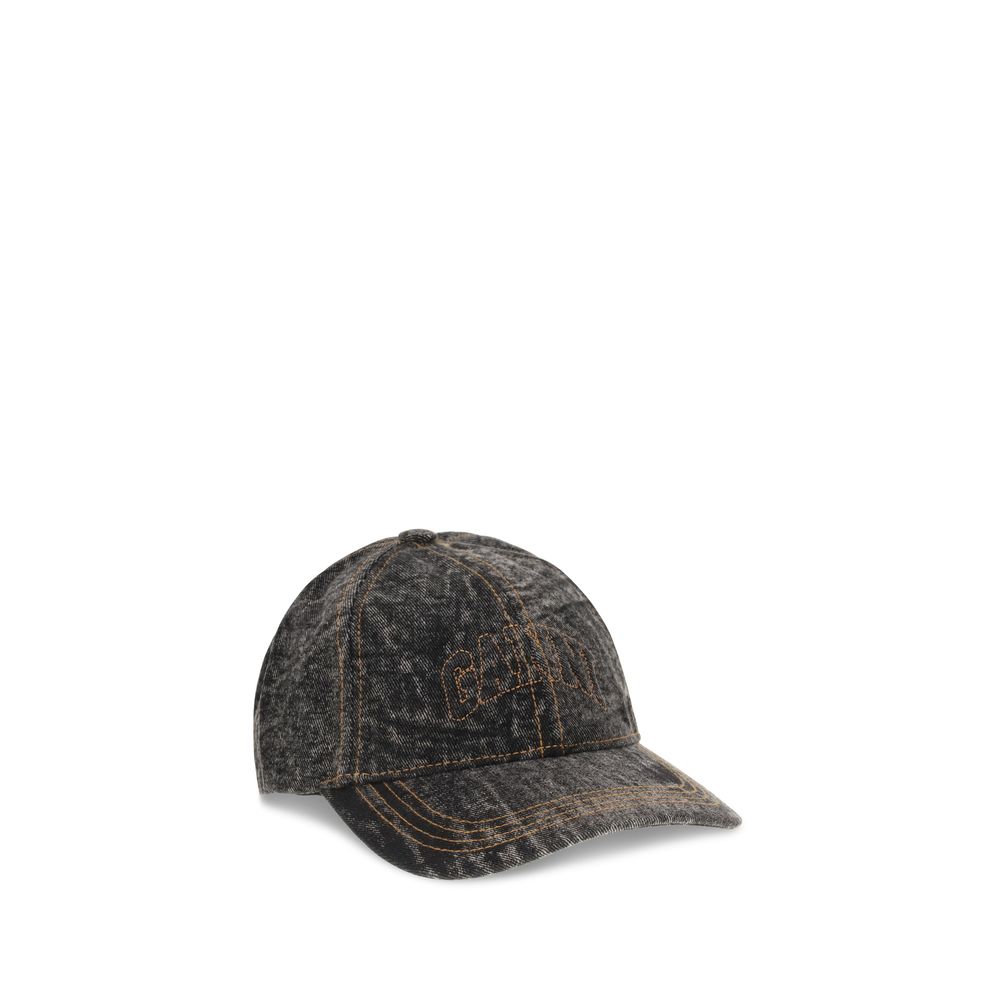 Ganni Gray Cotton Cap (Baseball Hat) | Regal Royce