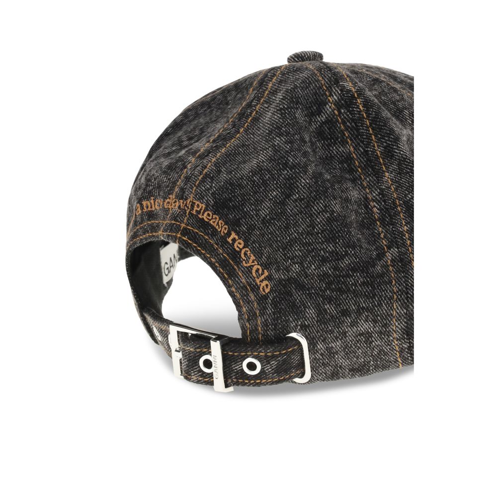 Ganni Gray Cotton Cap (Baseball Hat) | Regal Royce