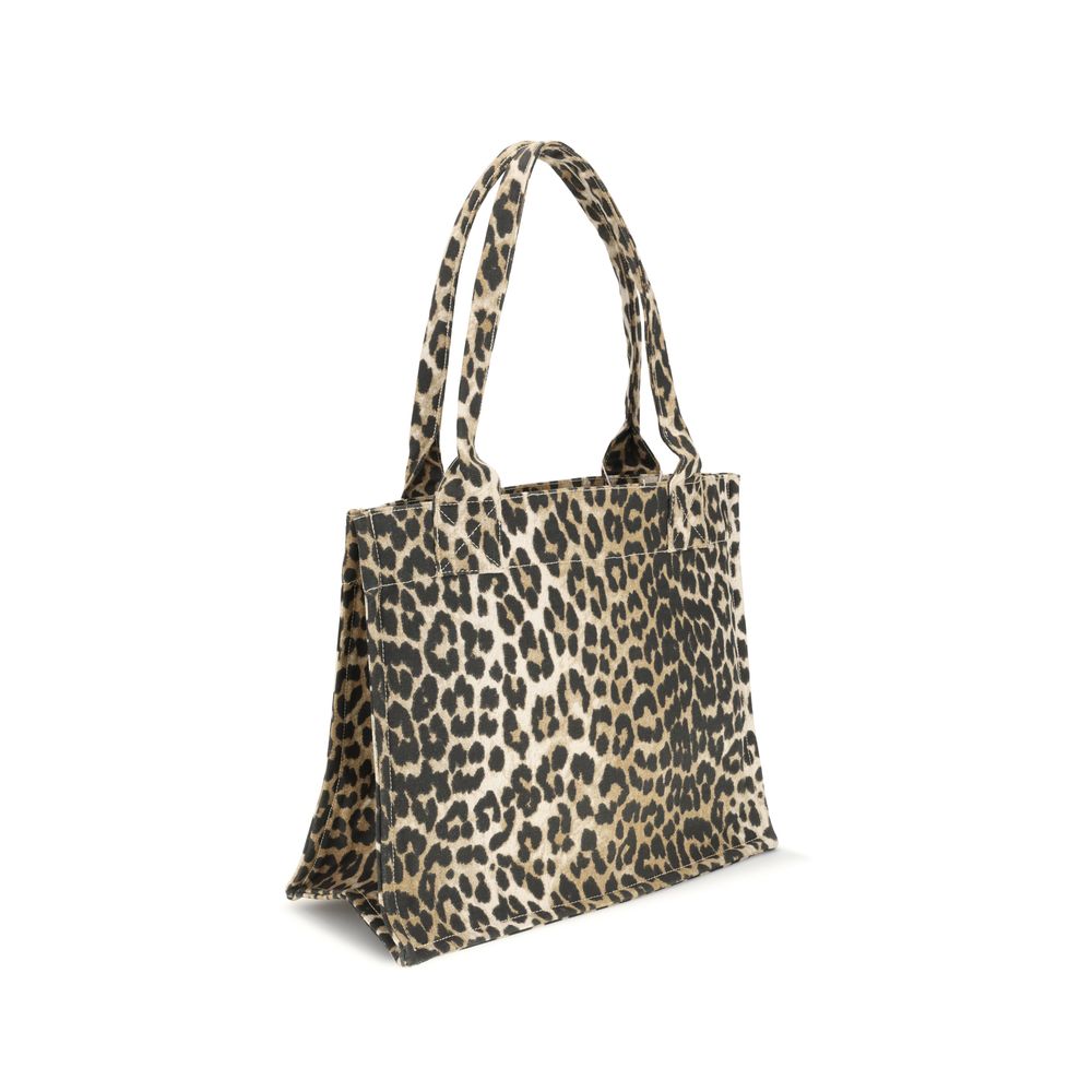 Ganni Brown Cotton Shoulder Bag | Regal Royce