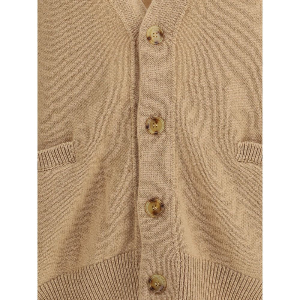 Laneus Beige Merino Wool Cardigan | Regal Royce