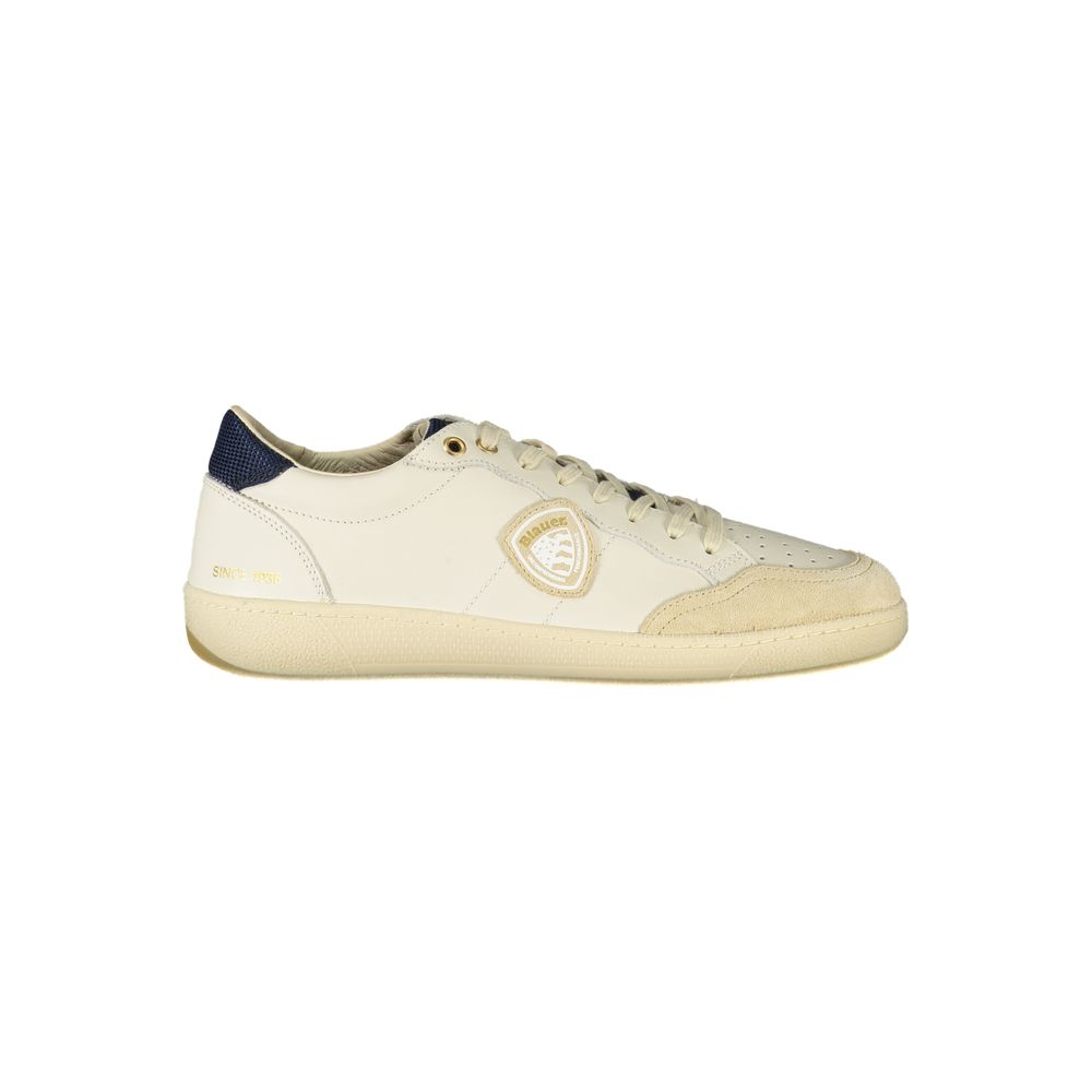 Blauer Bianco Polyurethane Men Sneaker | Regal Royce