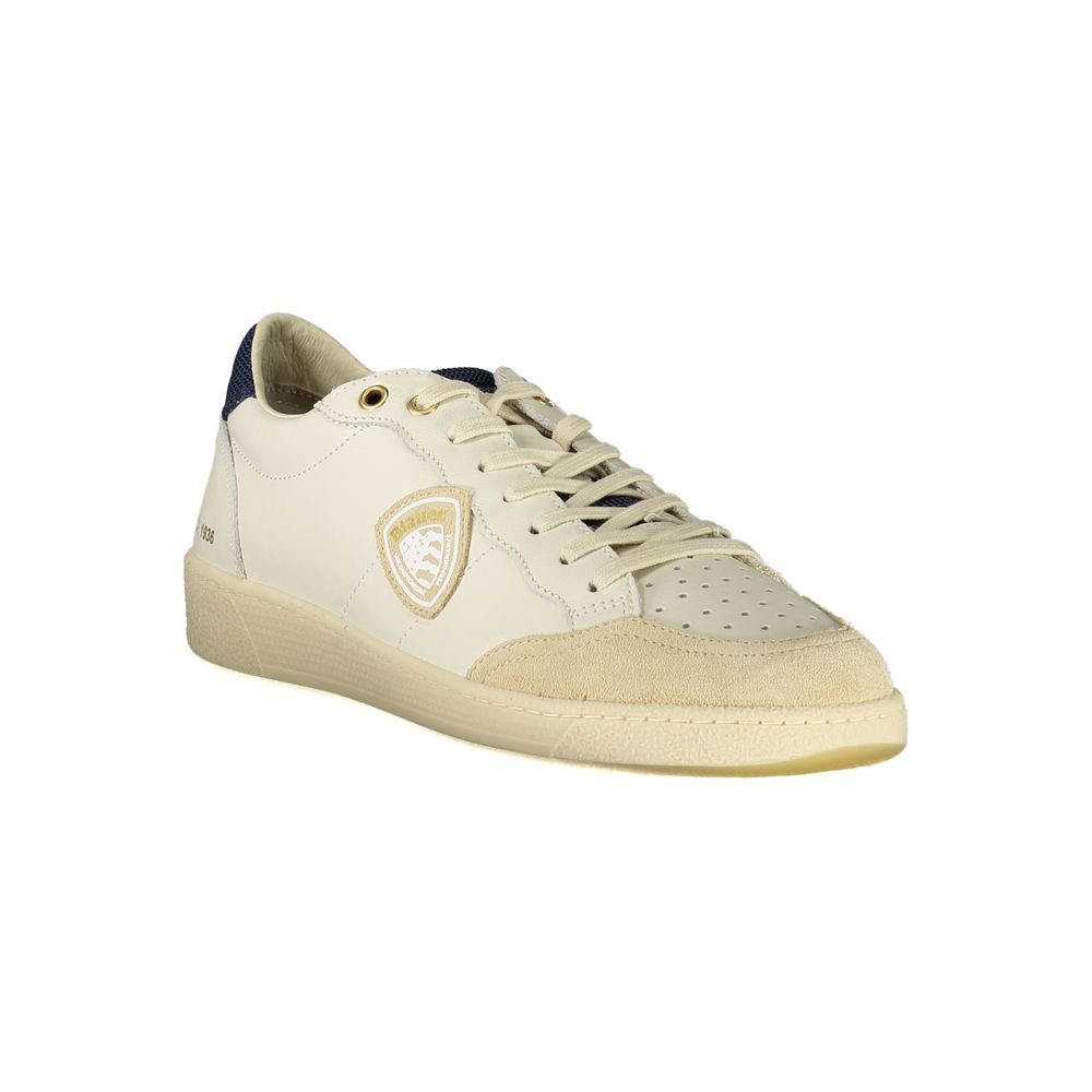 Blauer Bianco Polyurethane Men Sneaker | Regal Royce