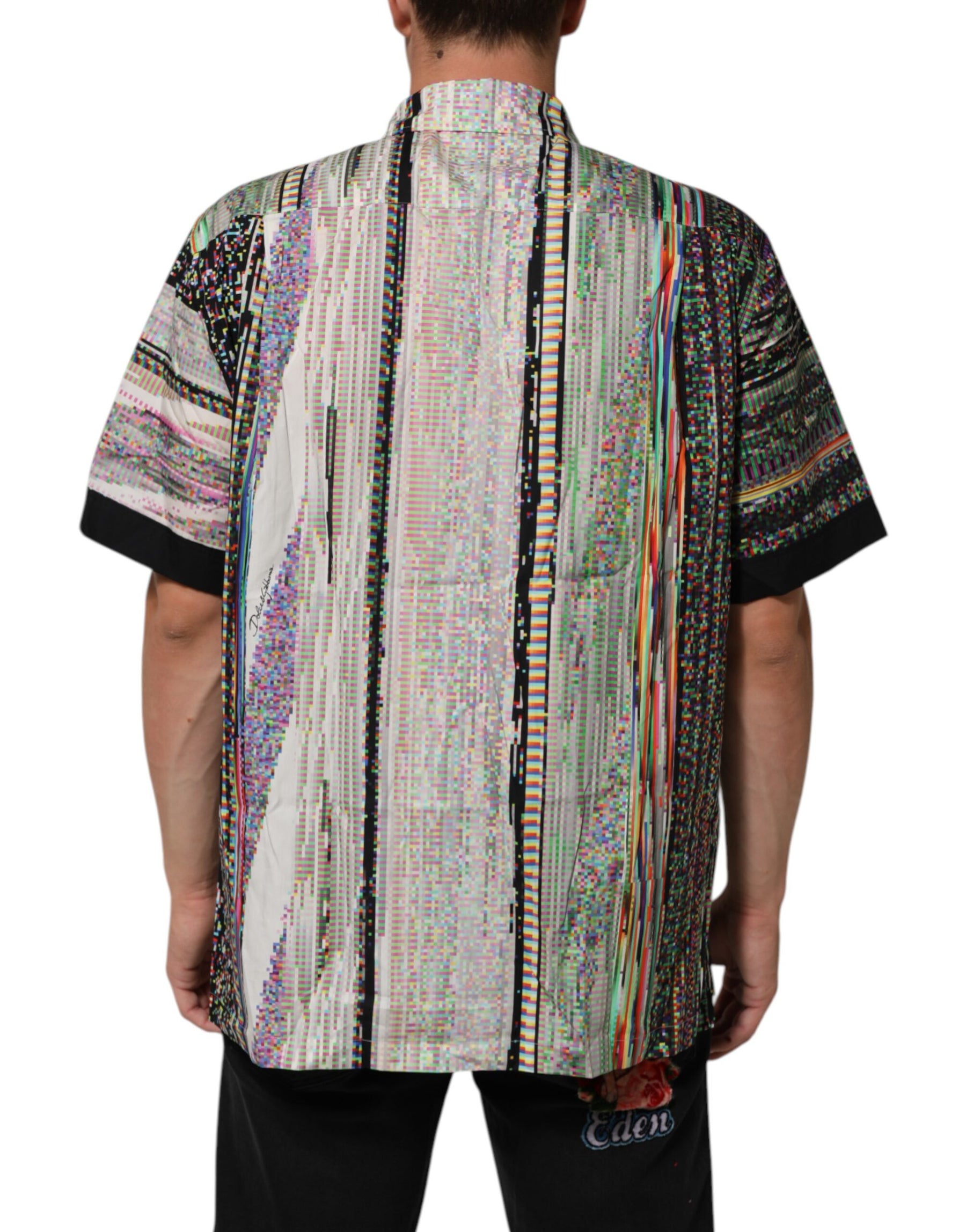 Dolce & Gabbana Multicolor Graphic Collared Casual Shirt | Regal Royce