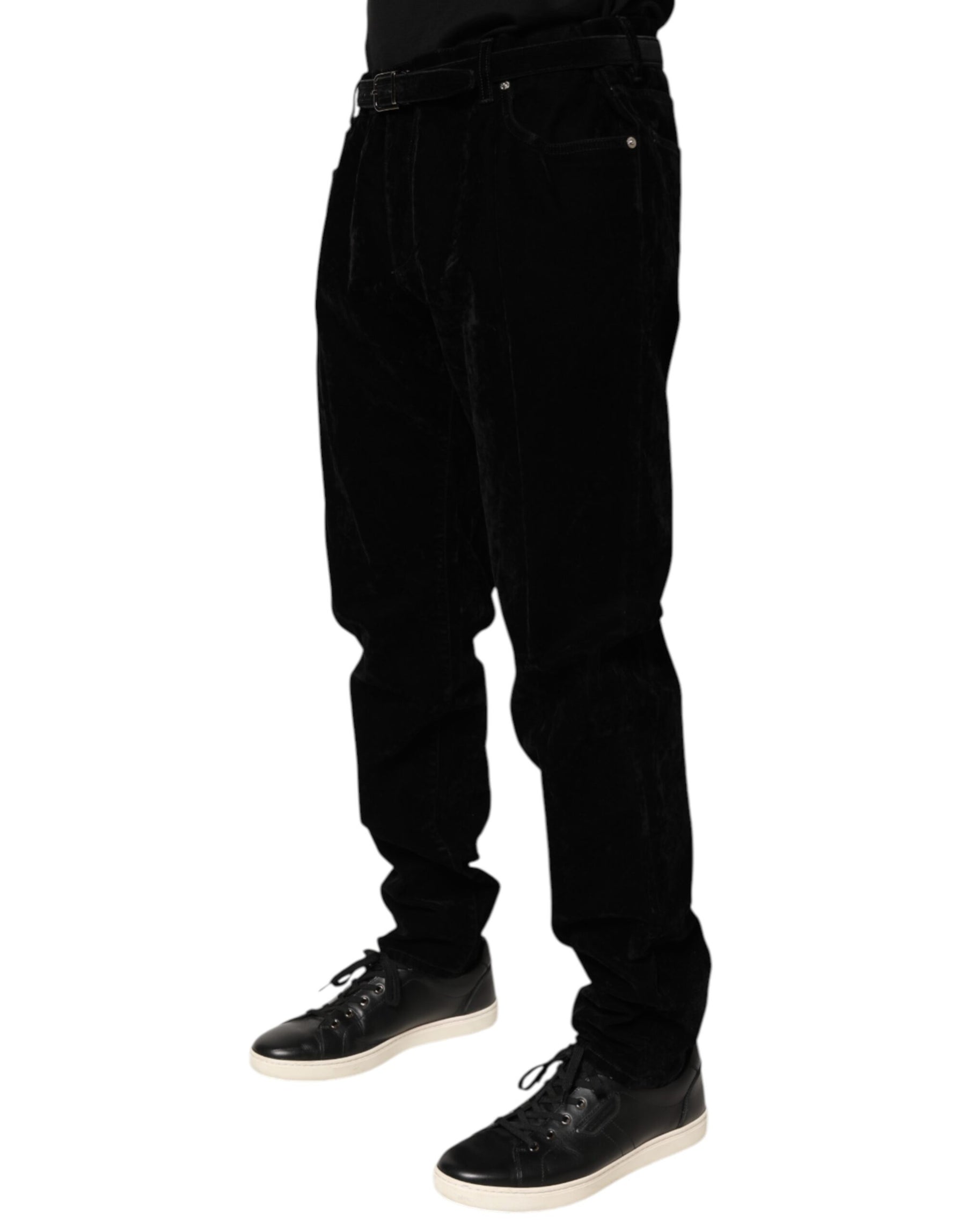 Dolce & Gabbana Black Cotton Slim Fit Denim Trouser Jeans | Regal Royce