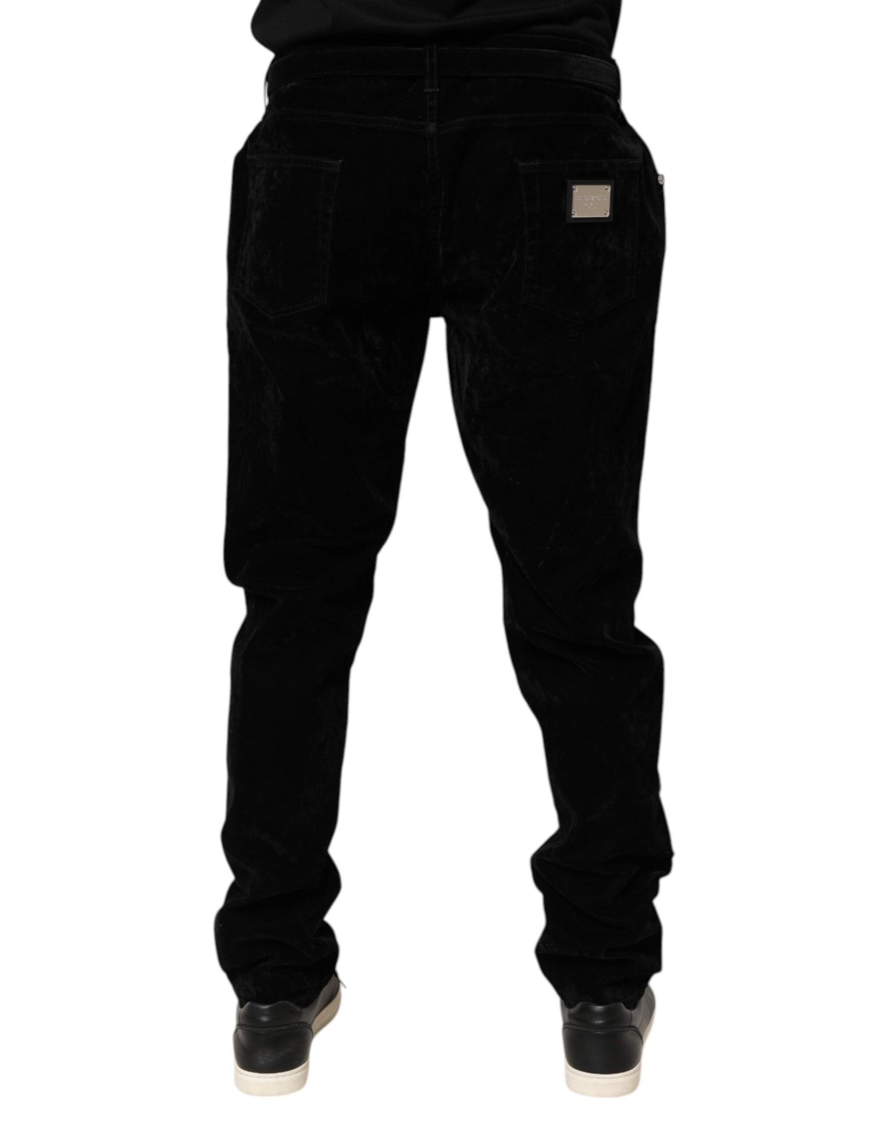 Dolce & Gabbana Black Cotton Slim Fit Denim Trouser Jeans | Regal Royce