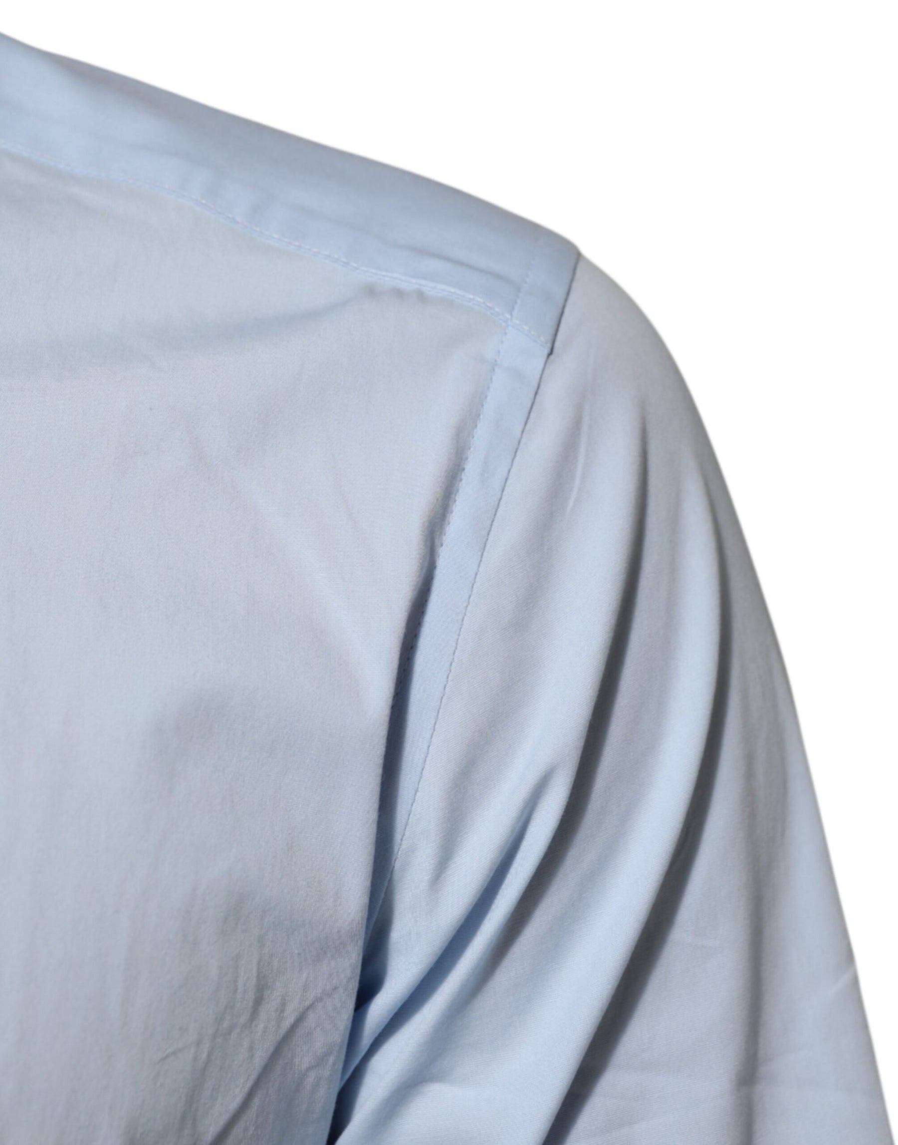 Dolce & Gabbana Light Blue Cotton GOLD Formal Men Dress Shirt | Regal Royce